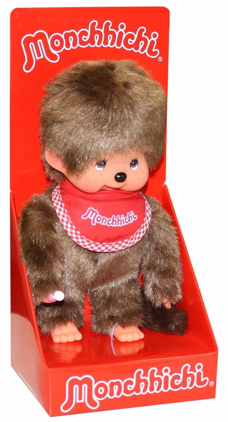 OKU Monchhichi *20 cm Jongen met slab Rood