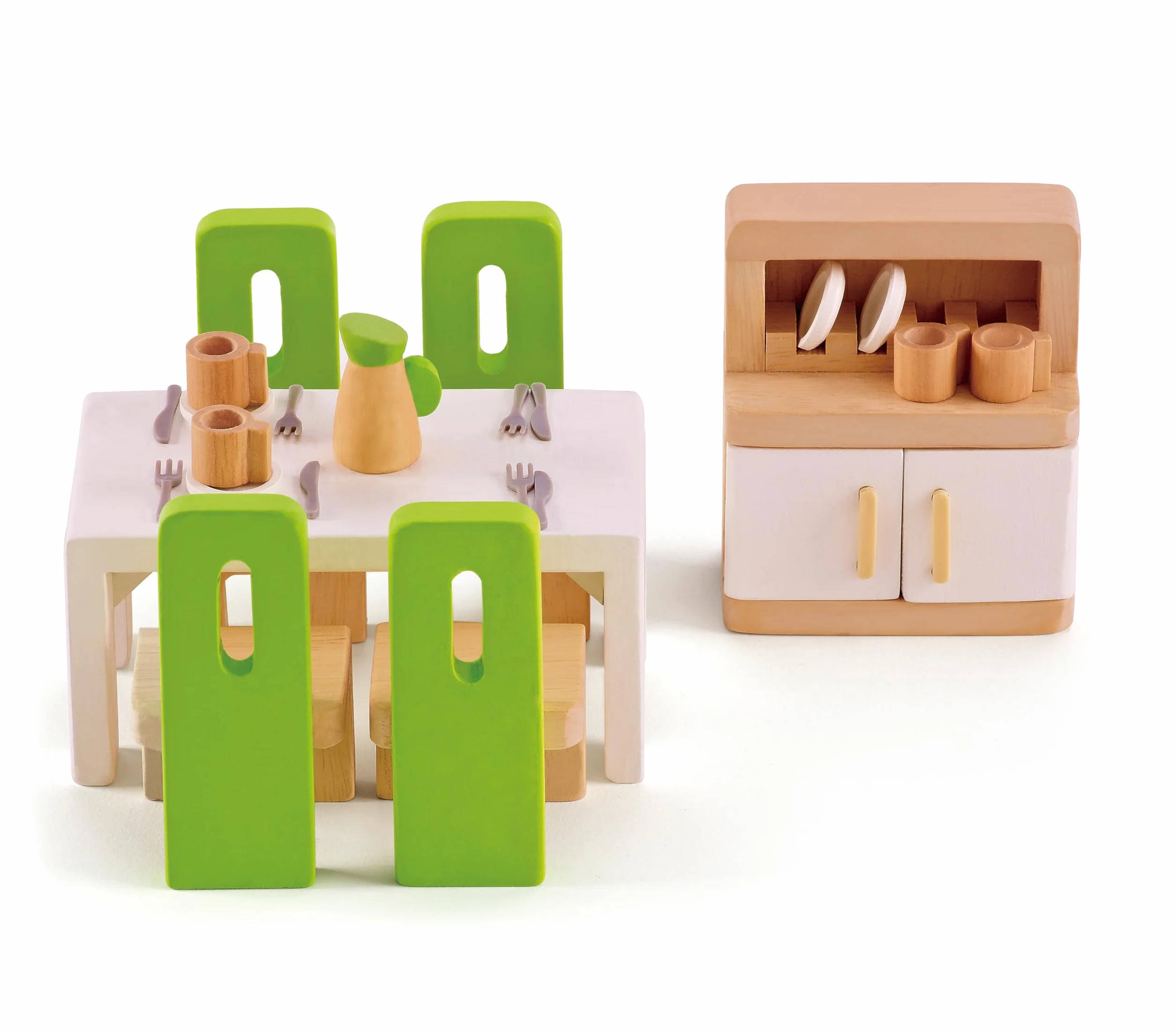 Hape E3454 Dining Room Wooden Dolls House Accessories