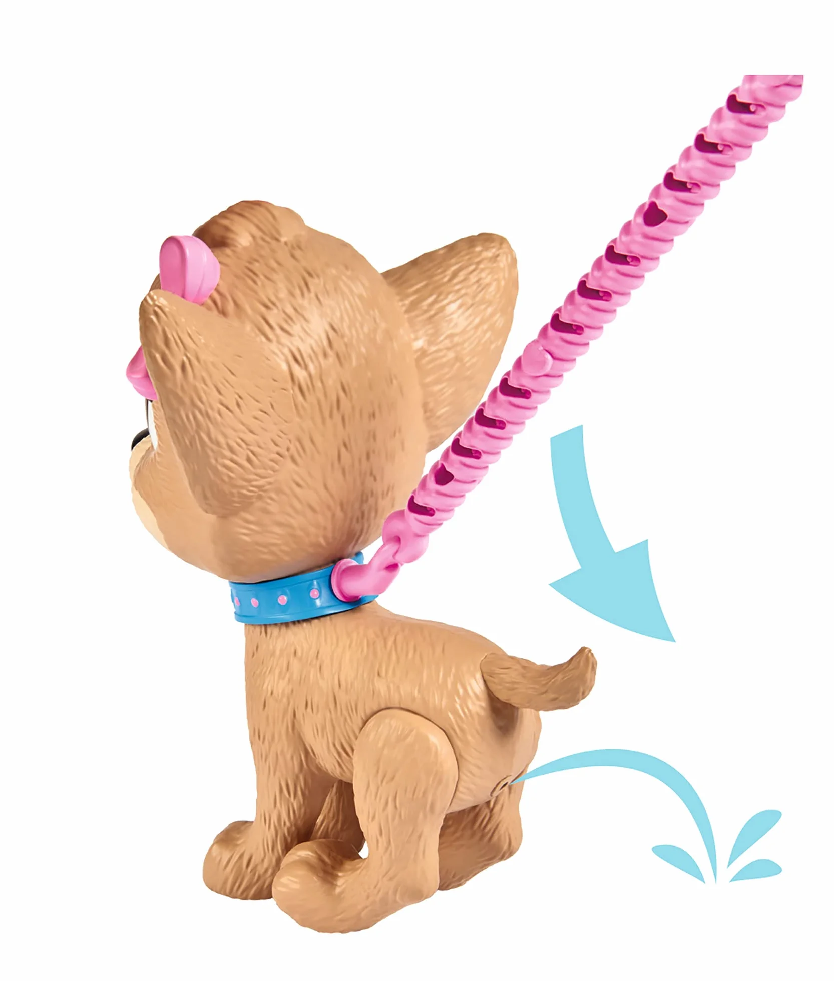 Simba 105893460 ChiChi Love Pii Pii Puppy Szczeniak 20 cm, piesek sikający, chodzi na smyczy, szczeniak z bajki dla dzieci od 3 lat