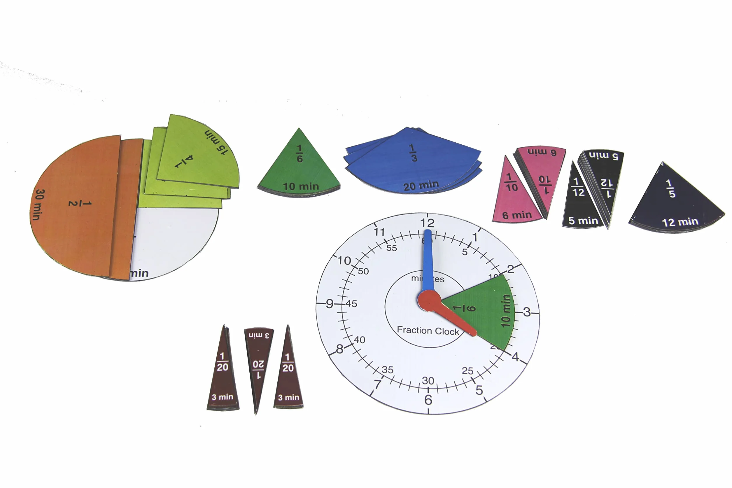 WISSNER active learning Zegar frakcyjny magnetyczny Ø 10 cm 63 sztuki