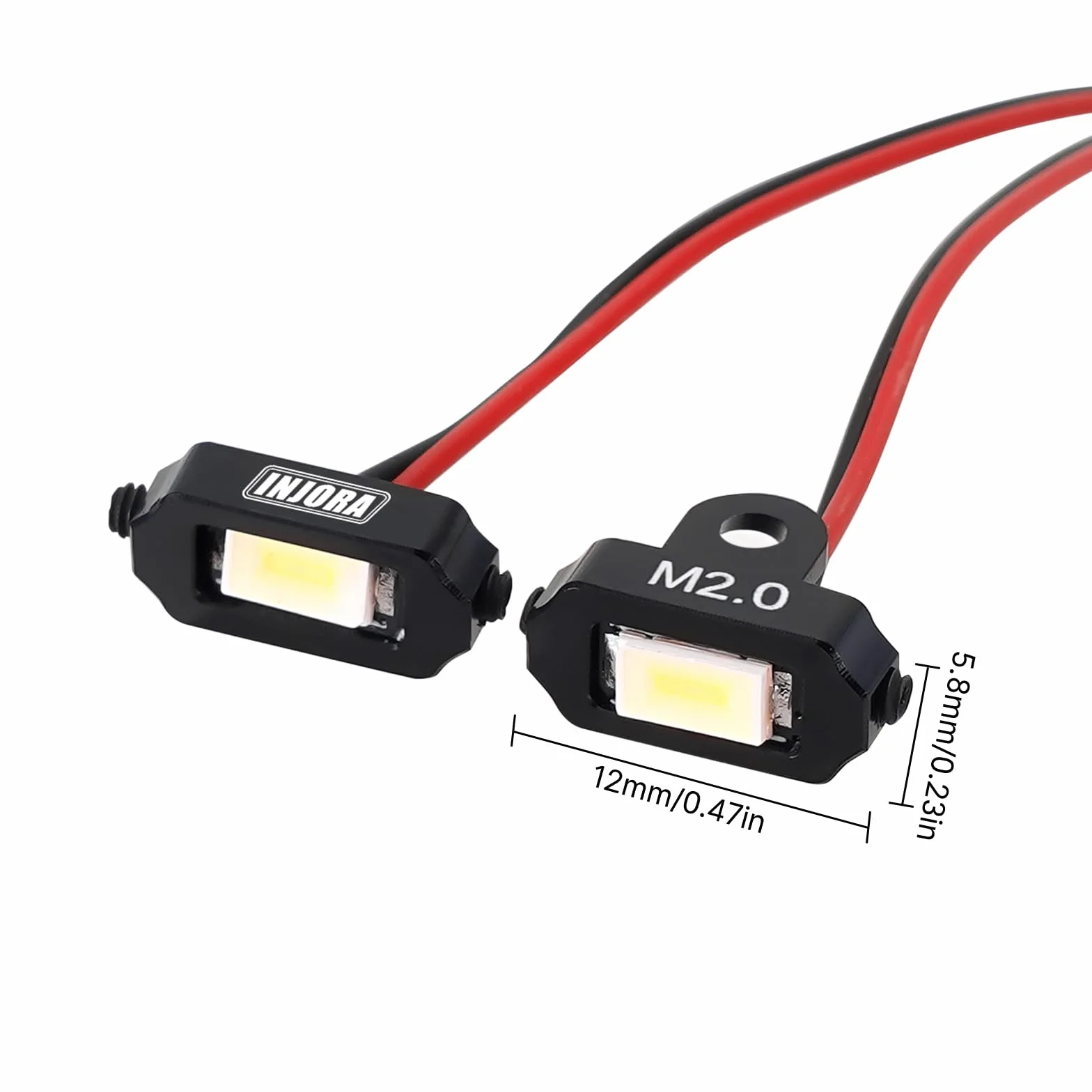 INJORA Zestaw świateł skalnych M2.0 z kontrolerem do TRX4M 1/18 RC Crawler (4 diody LED żółte)