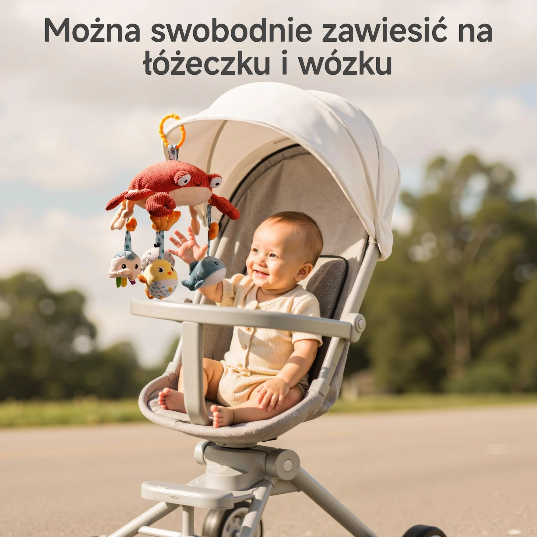 tumama wiszące zabawki dla dzieci brzuch czas lustro mobilna kołyska, aktywność pluszowe zwierzątko miękkie wózki dziecięce zestawy 0-12 miesięcy, noworodek, niemowlę, maluch prezent urodzinowy