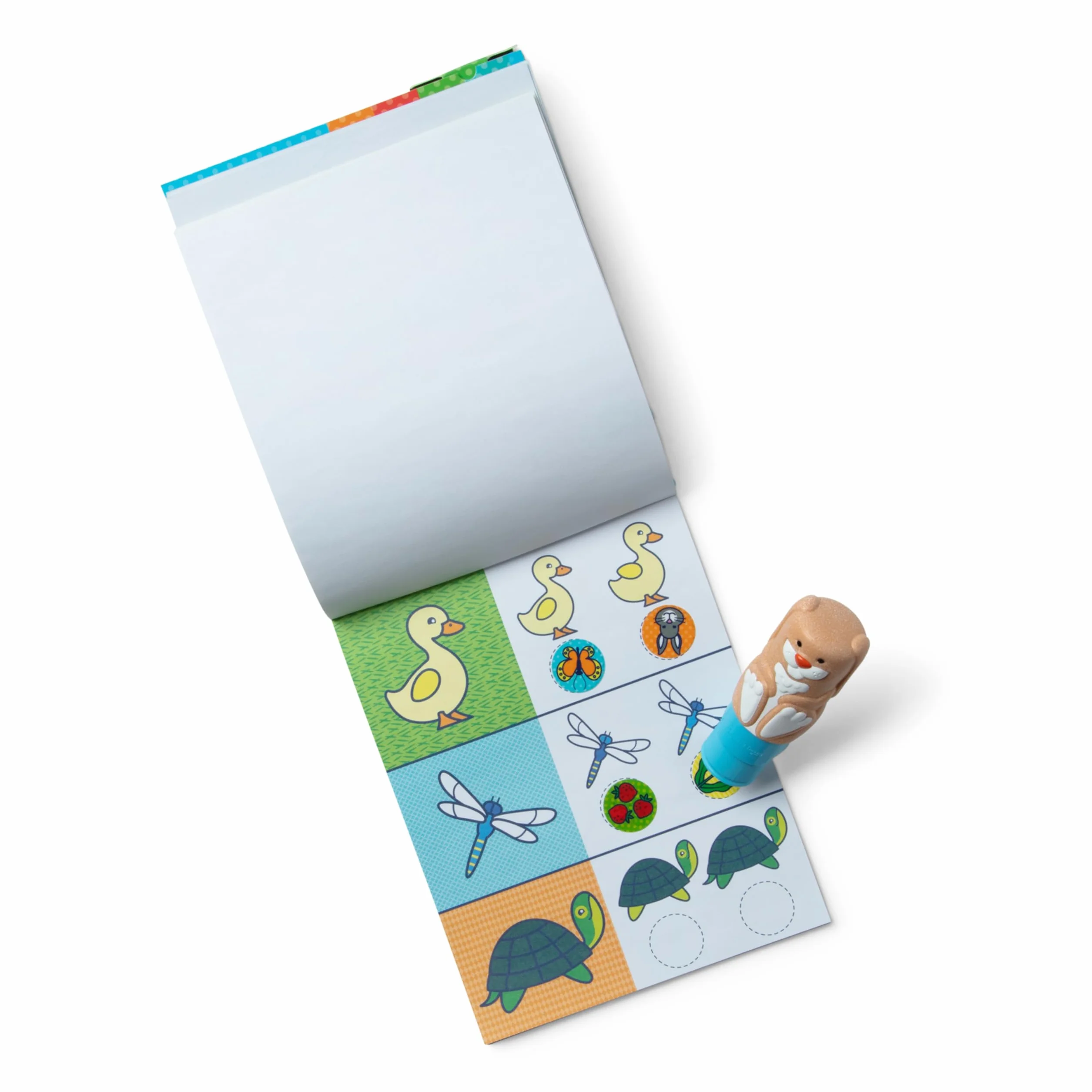 Melissa & Doug Sticker WOW stempel i podkładka do aktywności królik książka dla dzieci zabawki podróżne od 3 lat FSC