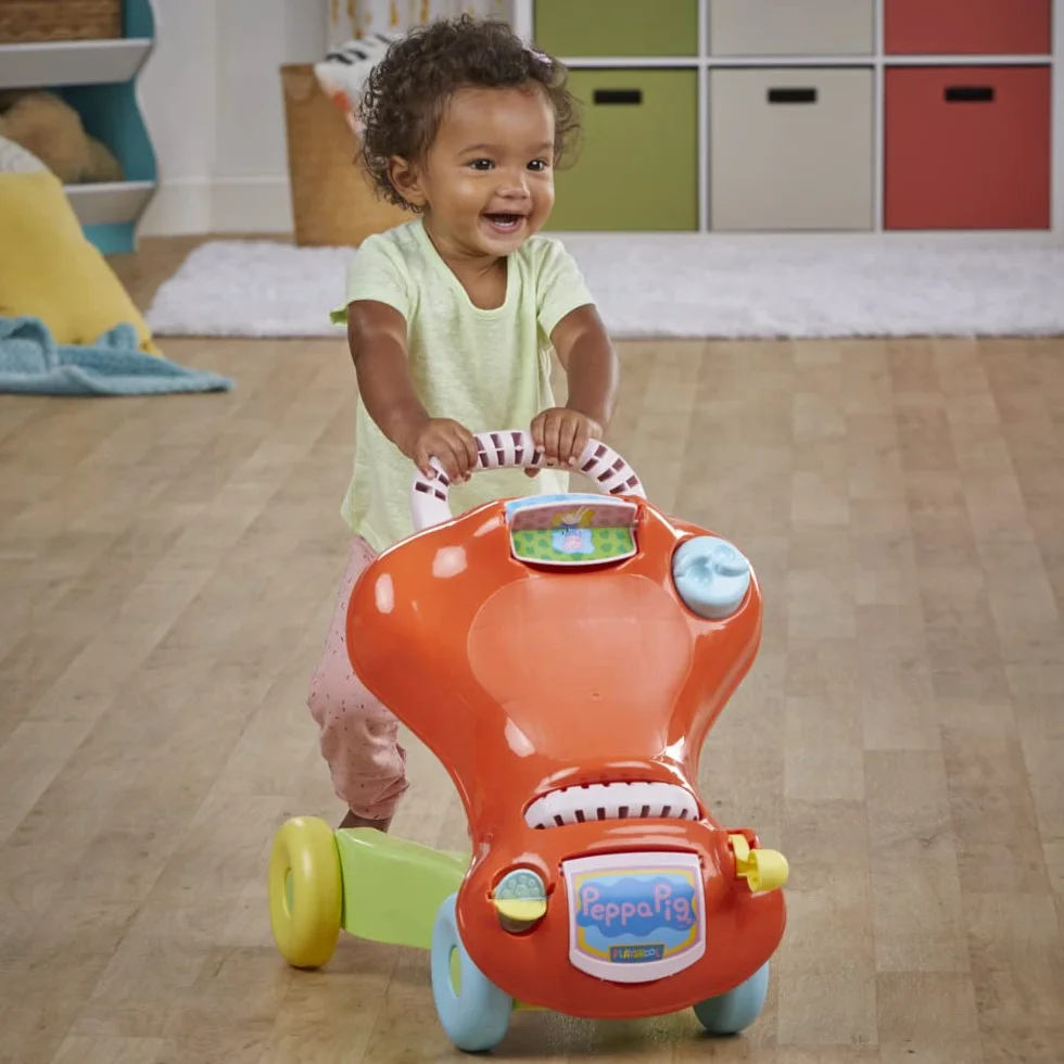 Playskool Step Start Walk N Ride Peppa Pig Zabawka do Pchania i Ciągnięcia, Wielokolorowy, Od 9 miesięcy