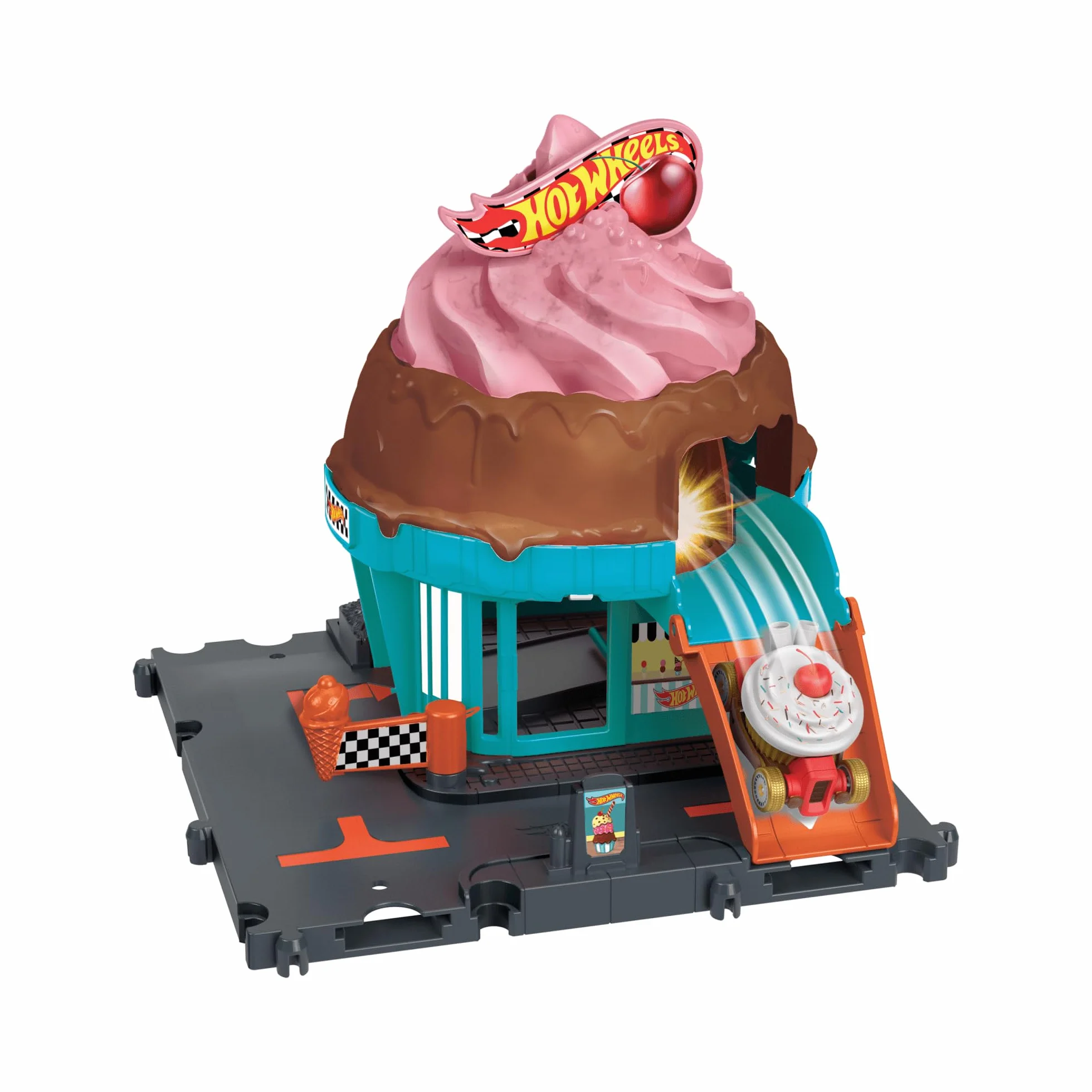 Hot Wheels City Let's Race Tor Wyścigowy, Wielokolorowy, 17,3 x 17,3 x 16,5 cm