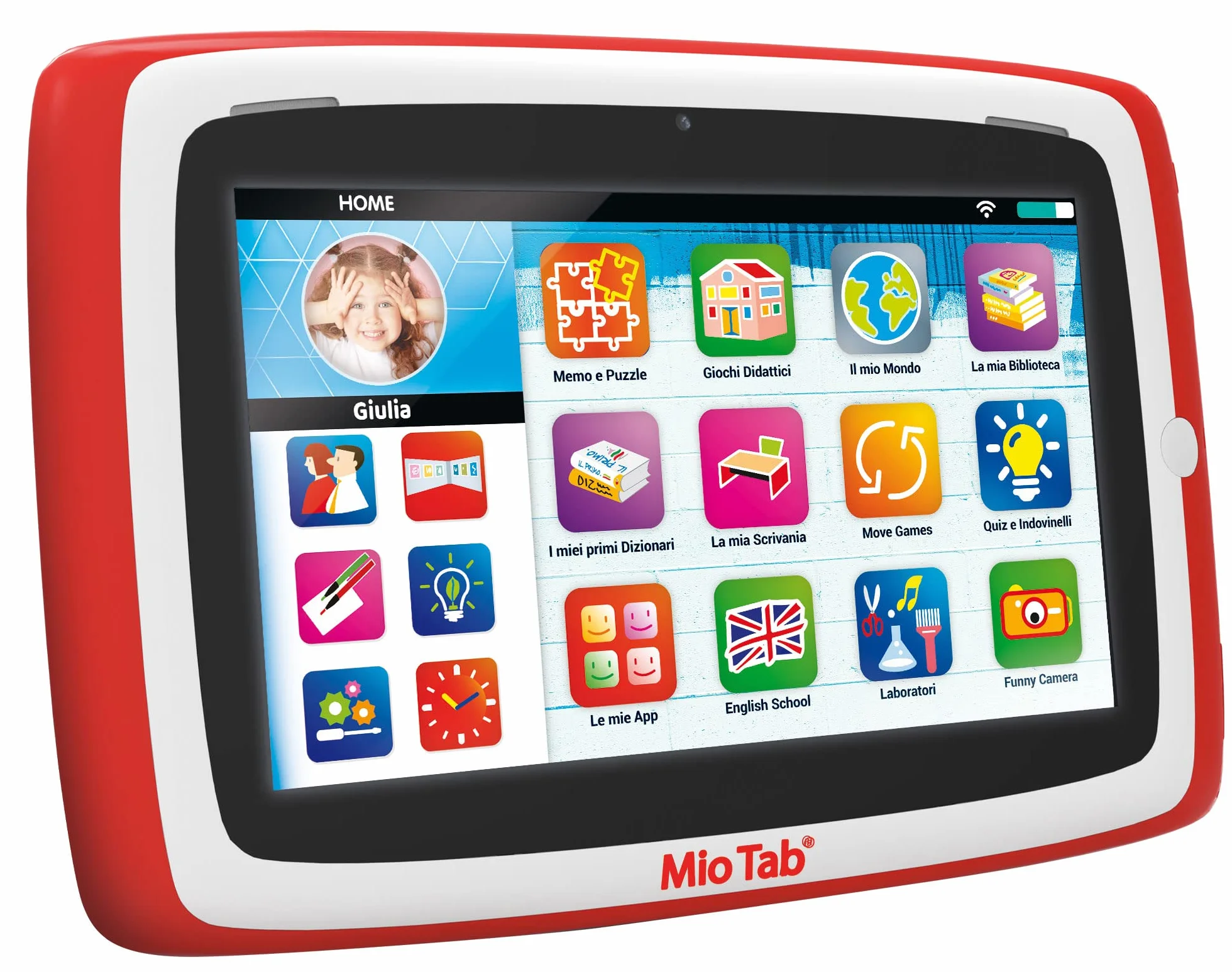 LISCIANI-Mio Tab 7 cali Evolution 2022, dzieci w wieku 6-12 lat, pamięć 16 GB, autonomiczne, zdolności sensoryczne, koordynacja ręka-oko, wielokolorowa, 97005