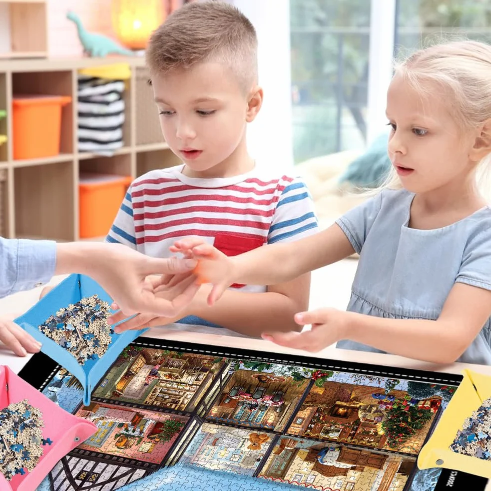 Joycabin Mata do puzzli - przenośna mata rolowana na 1000, 1500, 2000 elementów - dywan do przechowywania i transportu puzzli