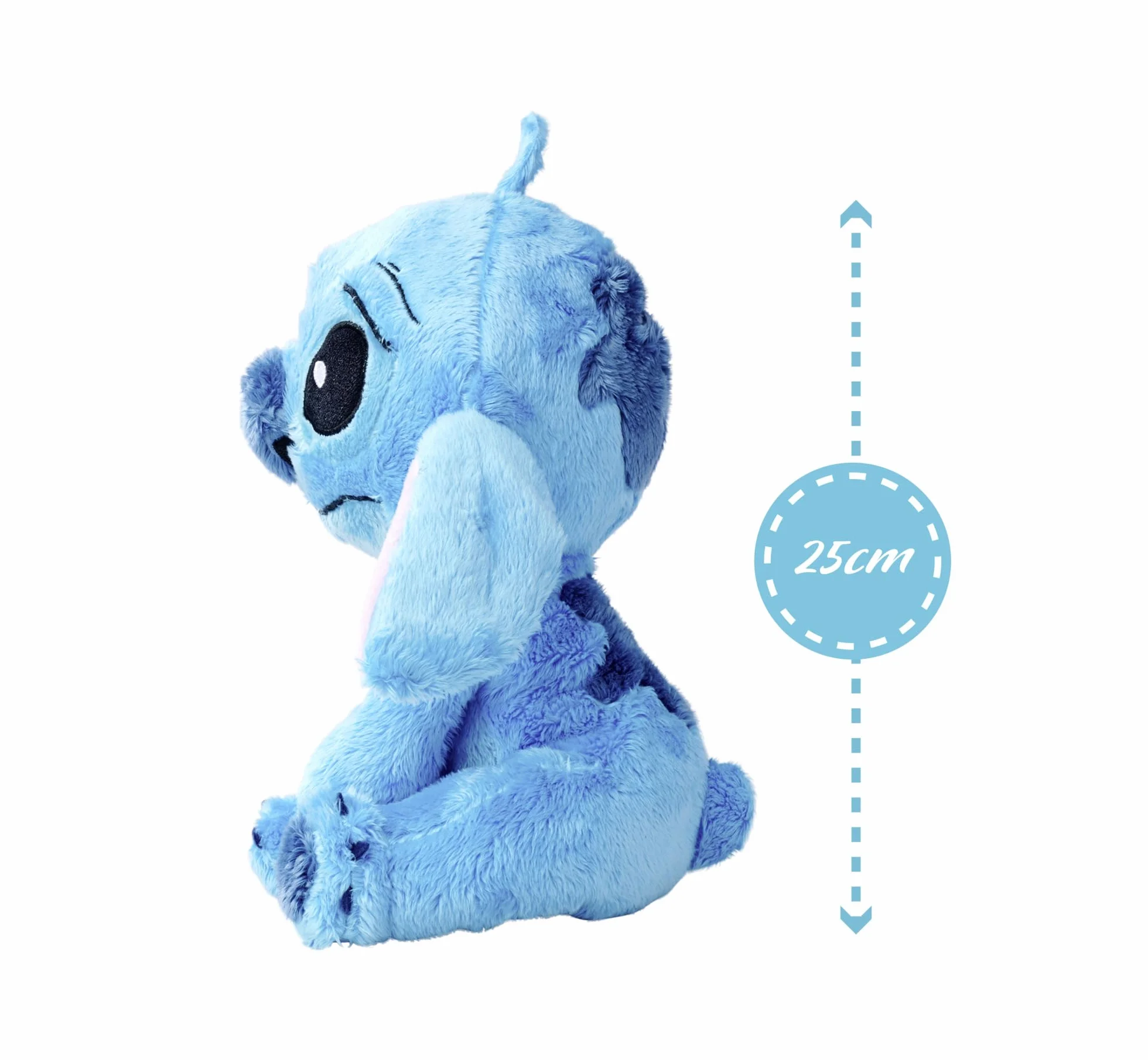 Simba 6315876953 Disney Stitch 25 cm Oficjalna licencjonowana Przytulanka, miękka postać z serii filmów animowanych Lilo i Stitch, odpowiednia dla niemowląt od pierwszych miesięcy życia