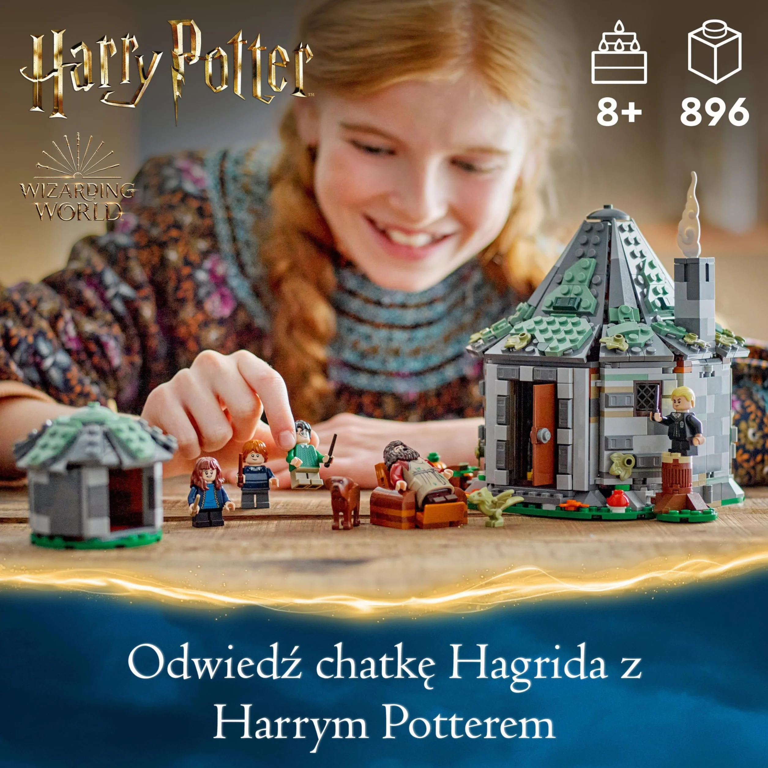 LEGO Harry Potter Chatka Hagrida: niespodziewana wizyta 76428; zestaw z chatką do zbudowania i siedmioma postaciami do odgrywania ról; pomysł na prezent dla chłopców i dziewczynek