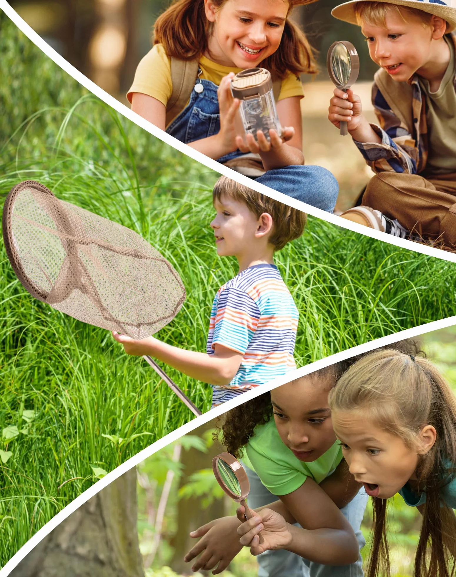 ROBOTIME Kids Explore Kit & Bug Catcher Kit, edukacyjny sprzęt kempingowy dla dzieci, zestaw do eksploracji na świeżym powietrzu, zabawka przygodowa, prezent dla chłopców i dziewczynek w wieku 3-12