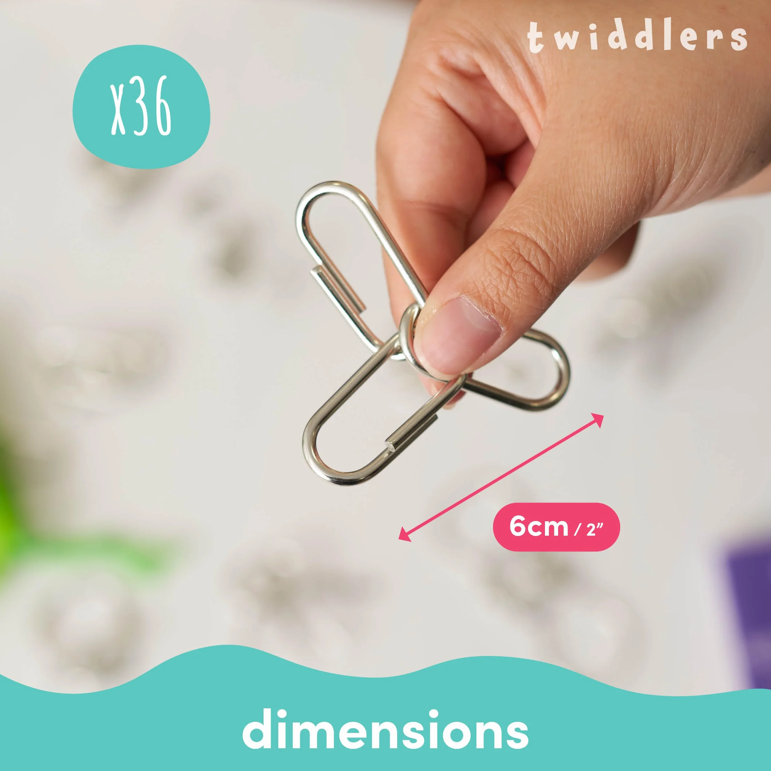 THE TWIDDLERS 36 metalowych mini gier logicznych, gra w cierpliwość dla dzieci i dorosłych (w zestawie z instrukcją) – urodziny dziecka, upominek na imprezę, prezent dla chłopców i dziewczynek