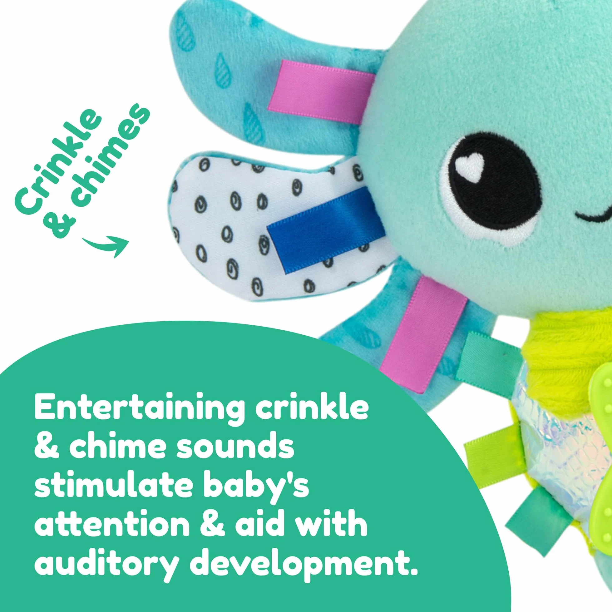 LAMAZE Alise die Axolotl - Clip & Go wózek dziecięcy zabawka - sensoryka dla niemowląt - wczesna zabawka edukacyjna od 0-6 miesięcy - fachowo zaprojektowany dla noworodków - prezent na baby shower