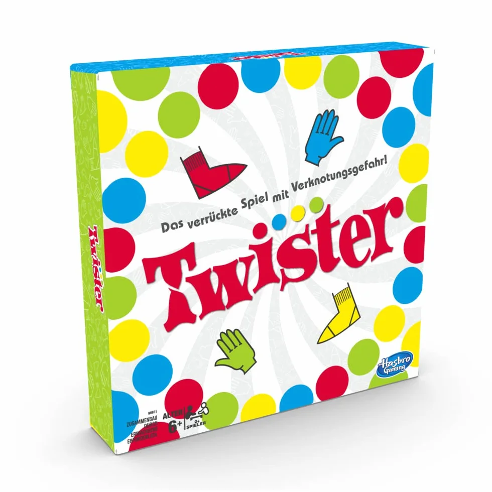 Hasbro Gaming Twister Gra Towarzyska, Wielokolorowy, Od 8 lat
