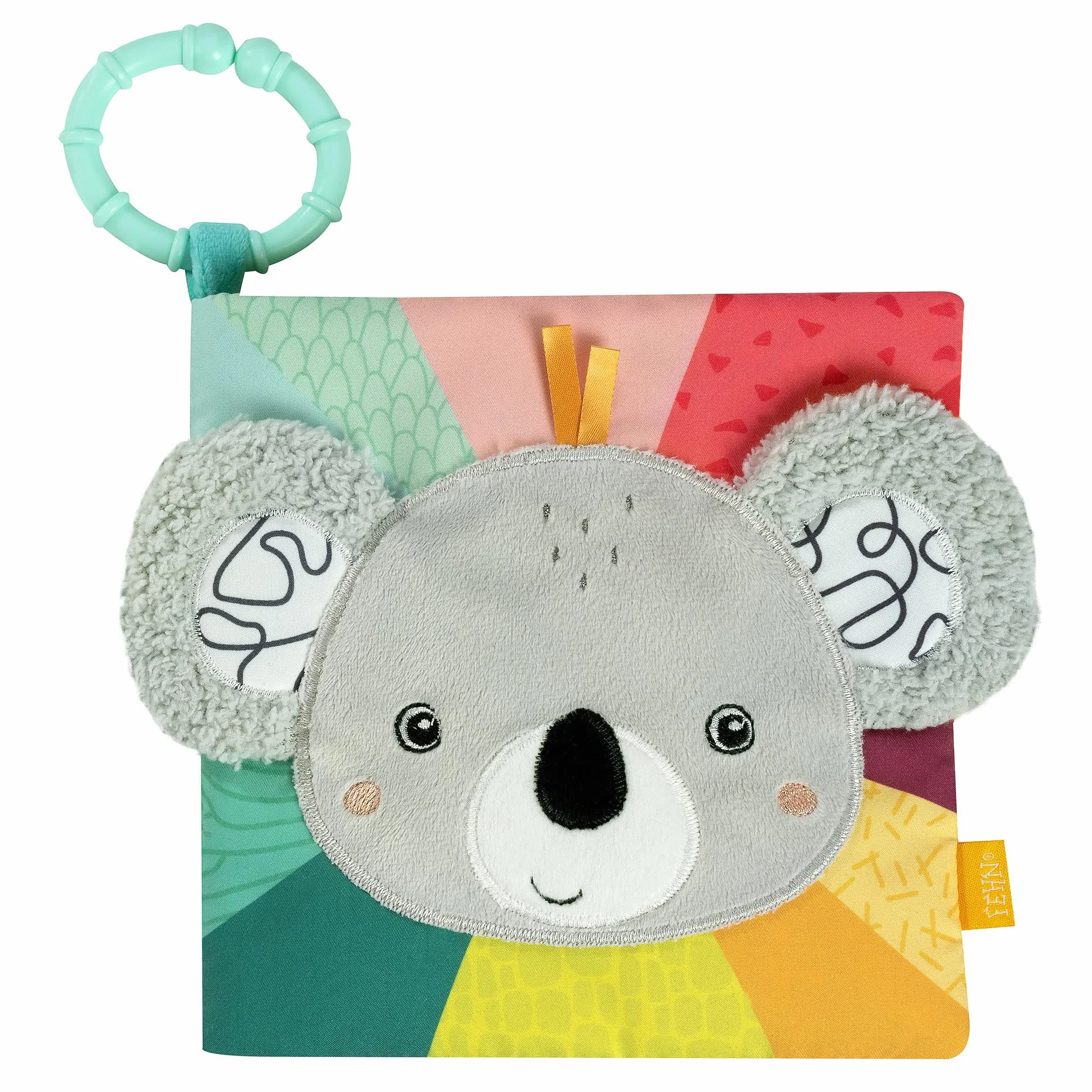 Fehn Stoffbuch Koala – Baby Fühlbuch aus Stoff mit Tier-Motiven: Knisterbuch zum Fühlen, Greifen und Staunen – zum Aufhängen für Kinderwagen und Babyschale – für Babys und Kleinkinder ab 3+ Monaten