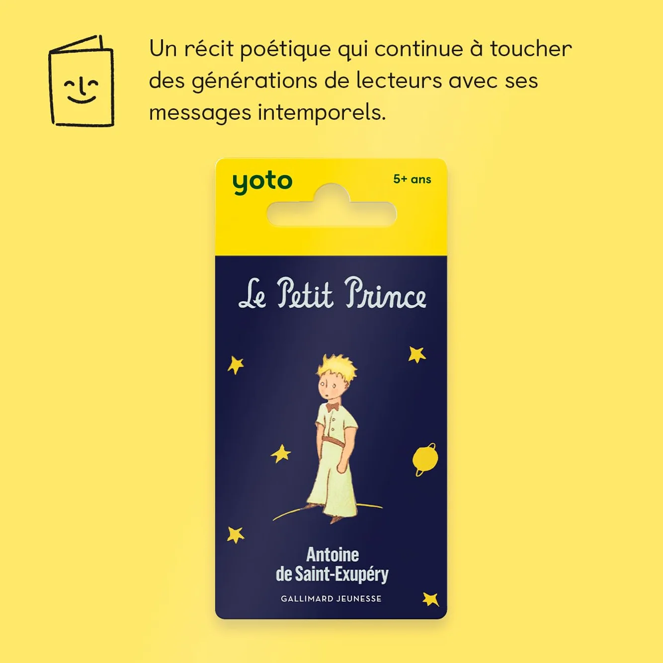 Yoto Le Petit Prince – francuska karta dźwiękowa dla dzieci do odtwarzacza i mini urządzenia audio All-in-1, edukacyjna, bez ekranu