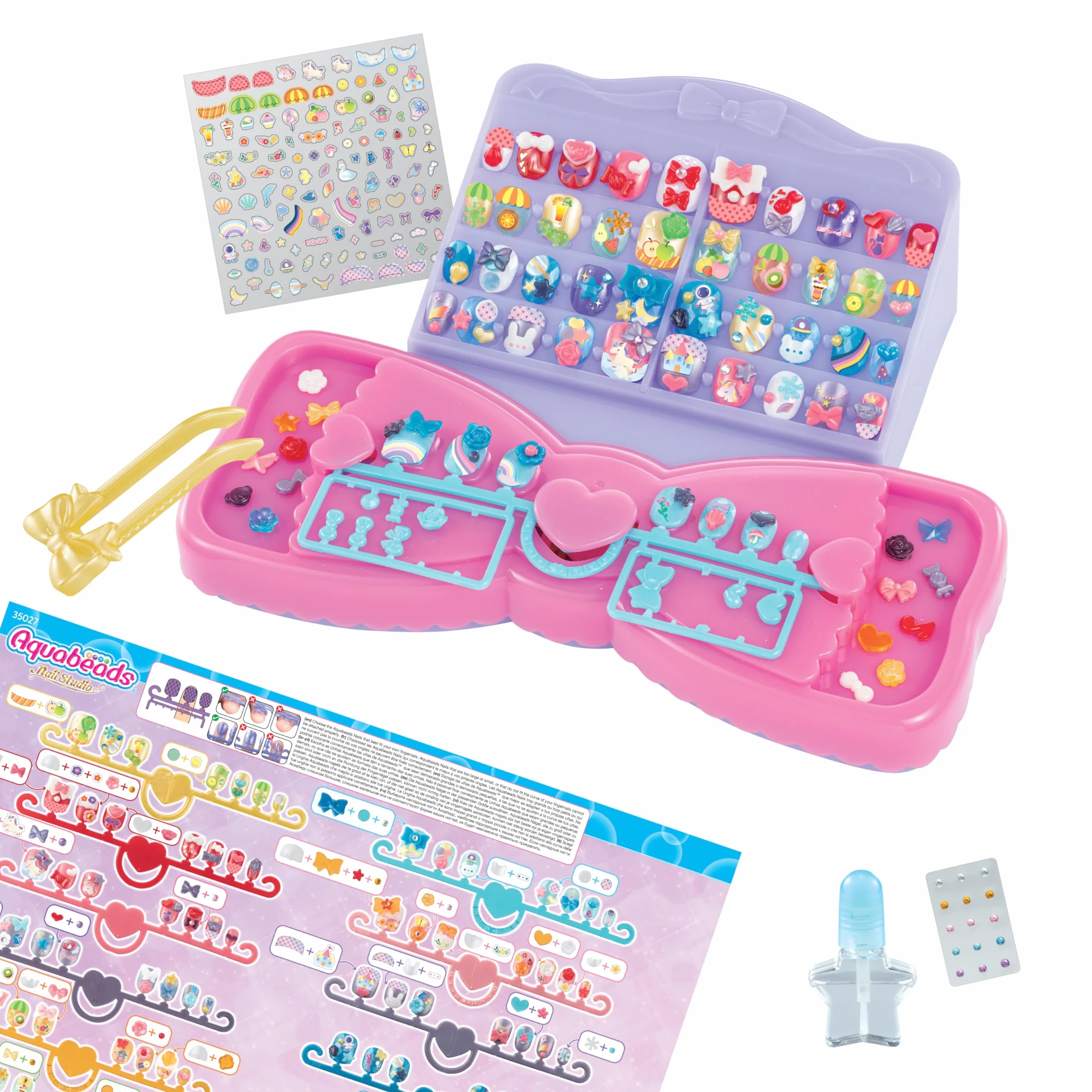 Aquabeads Nail Studio- 35027 Aquabeads Studio paznokci, zestaw startowy