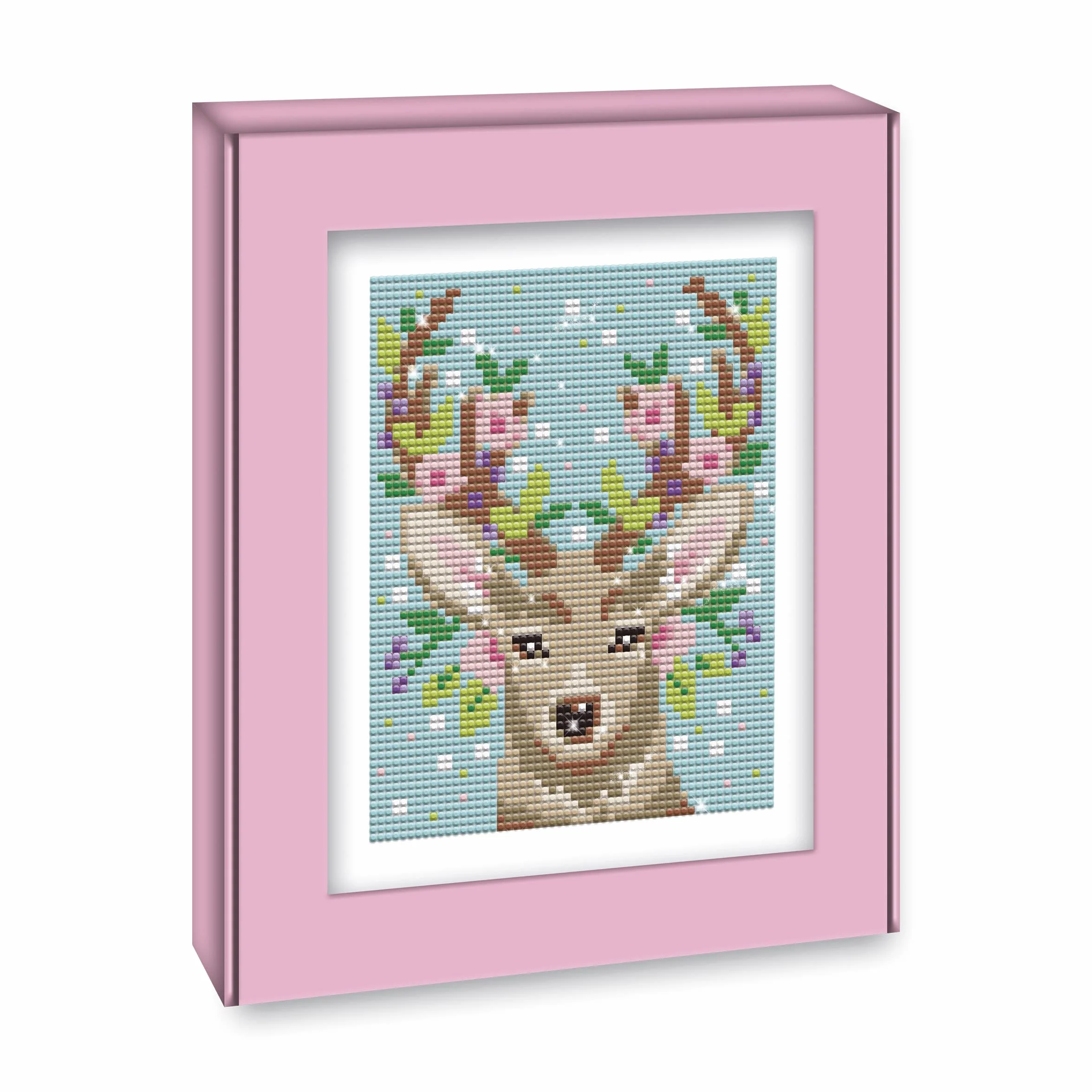 Janod - Deer Diamond Painting - The Calme Warsztaty - Kreatywny zestaw wypoczynkowy dla dzieci - Nauka umiejętności motorycznych i koncentracji - od 8 lat, J07948