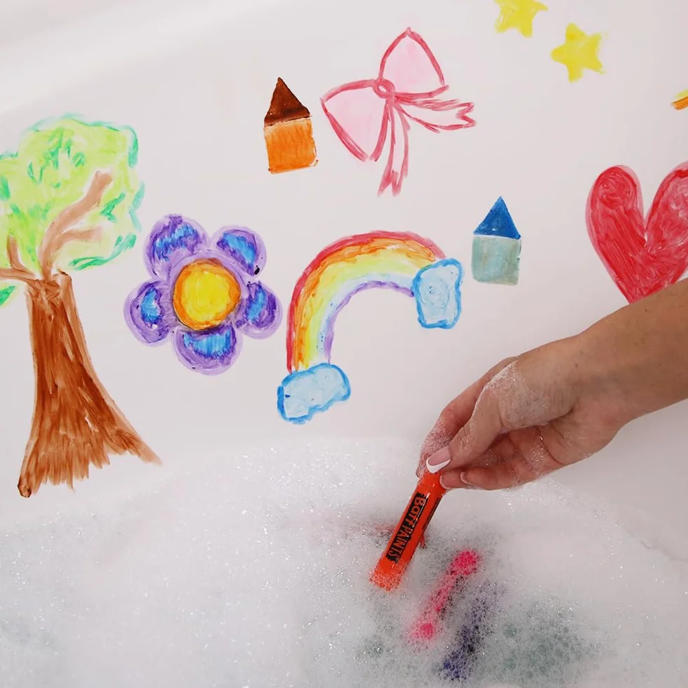ZIMPLI Kredki do kąpieli Baff Paint Sticks dla dzieci, żywe kolory, nietoksyczne, szybkoschnące