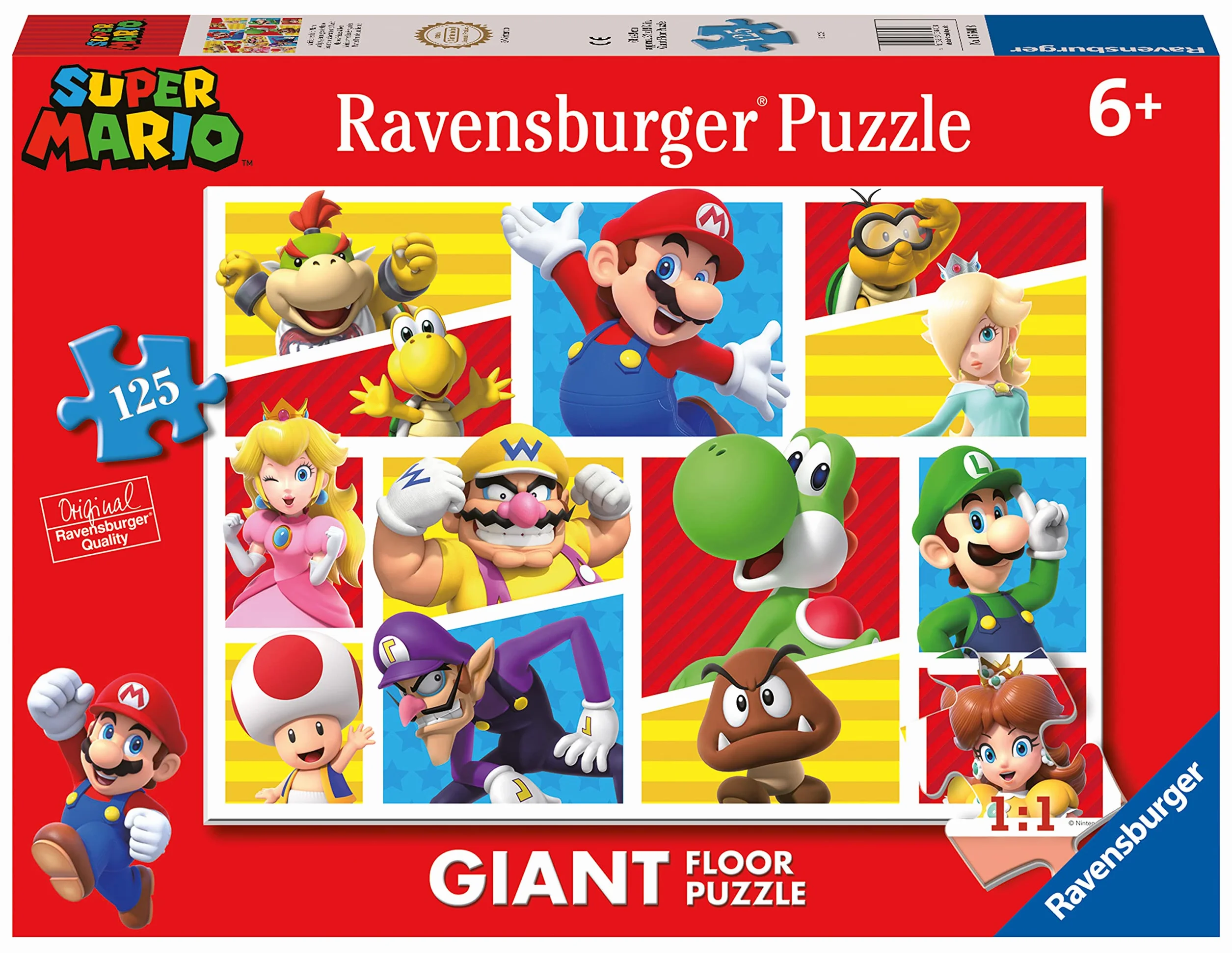 Puzzle dla dzieci 2D: Super Mario Giant 125 elementów