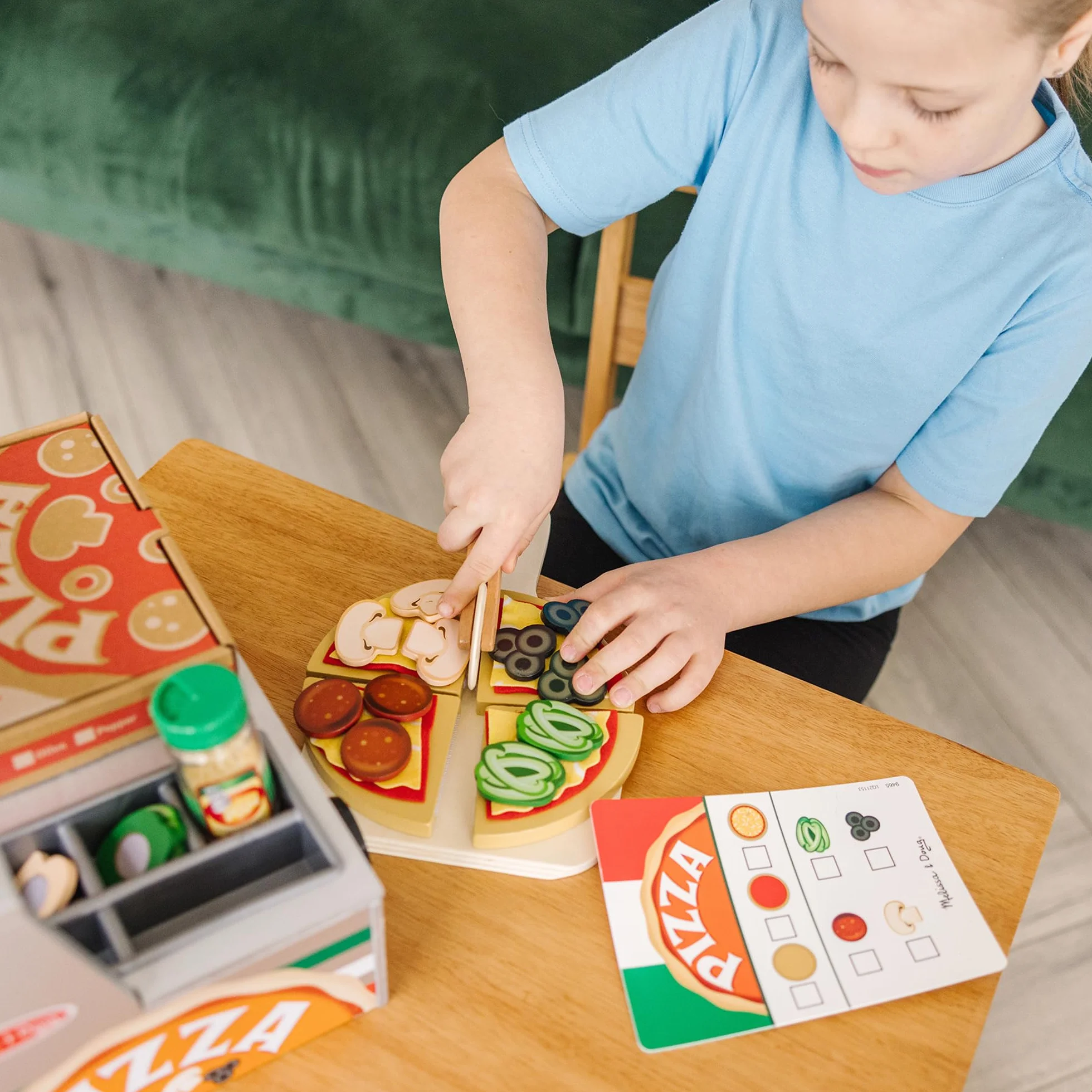 Melissa & Doug Upiec Pizza Lada Zestaw do Zabawy Dla Dzieci | Wiek 3+ Lata| Udawaj bawisz się | Prezent dla chłopca lub dziewczyny