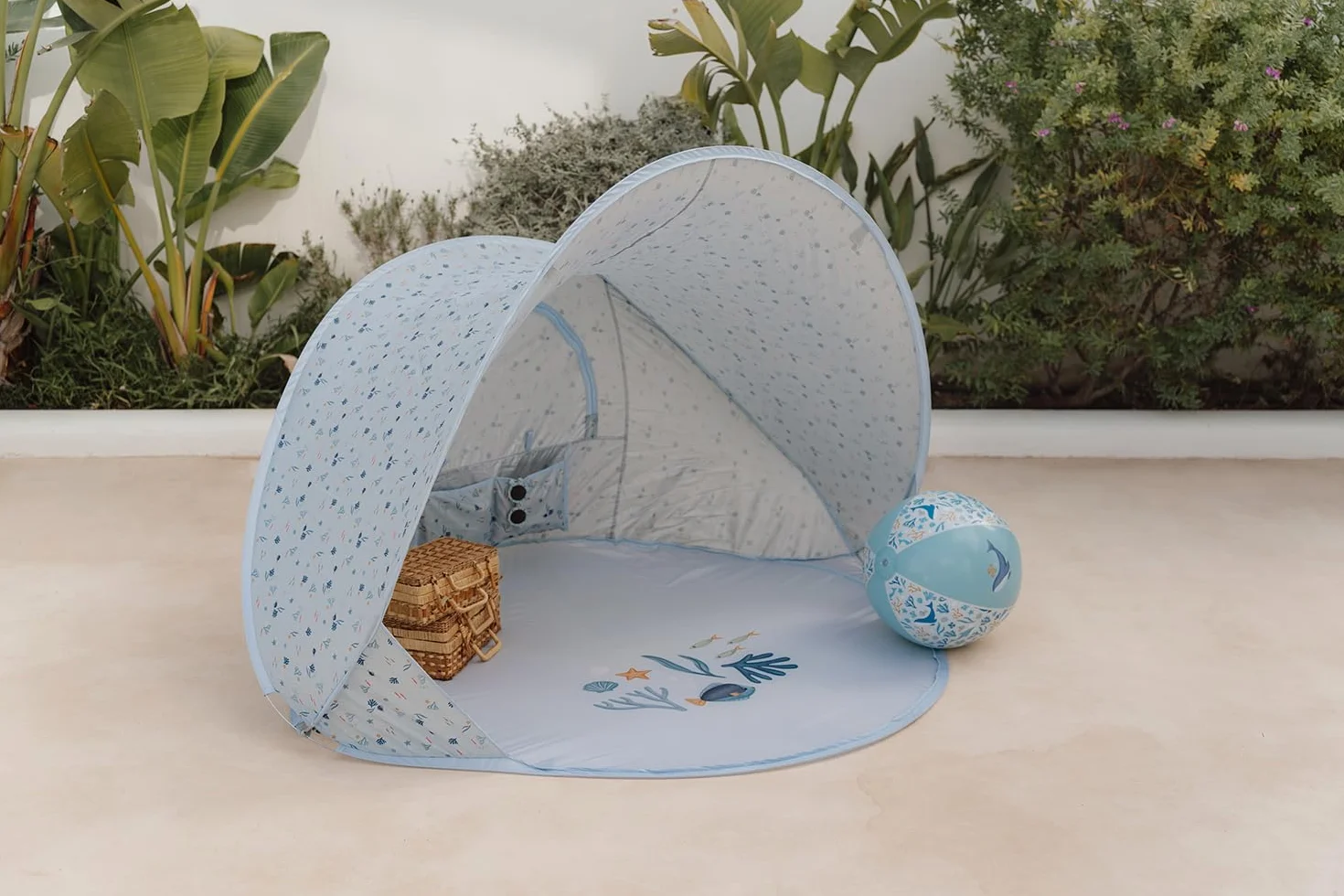 Little Dutch Ocean Dreams namiot Pop-Up 122 x 110 x 122 cm niebieski
