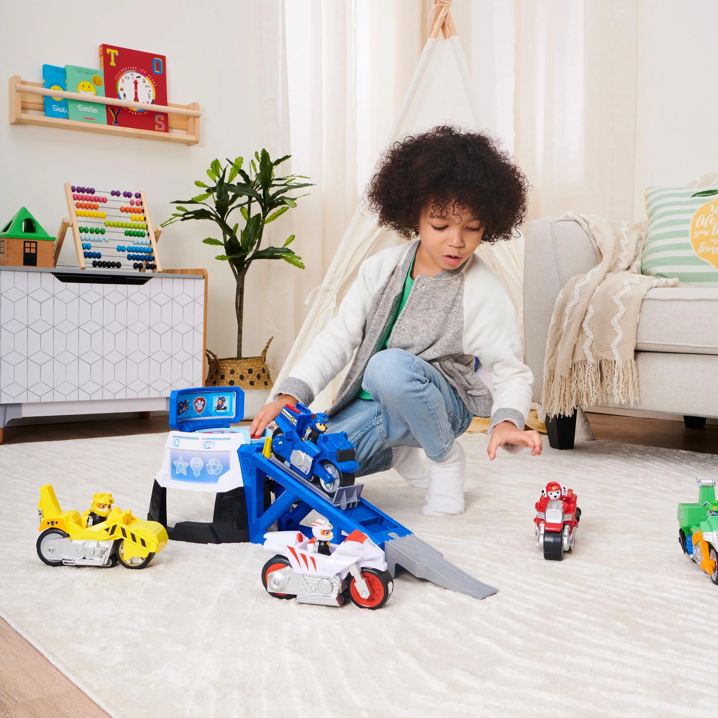 Paw Patrol Moto Pups Zestaw Motocyklowy z Figurką Chase, Wielokolorowy, Od 3 Roku Życia, 6060233
