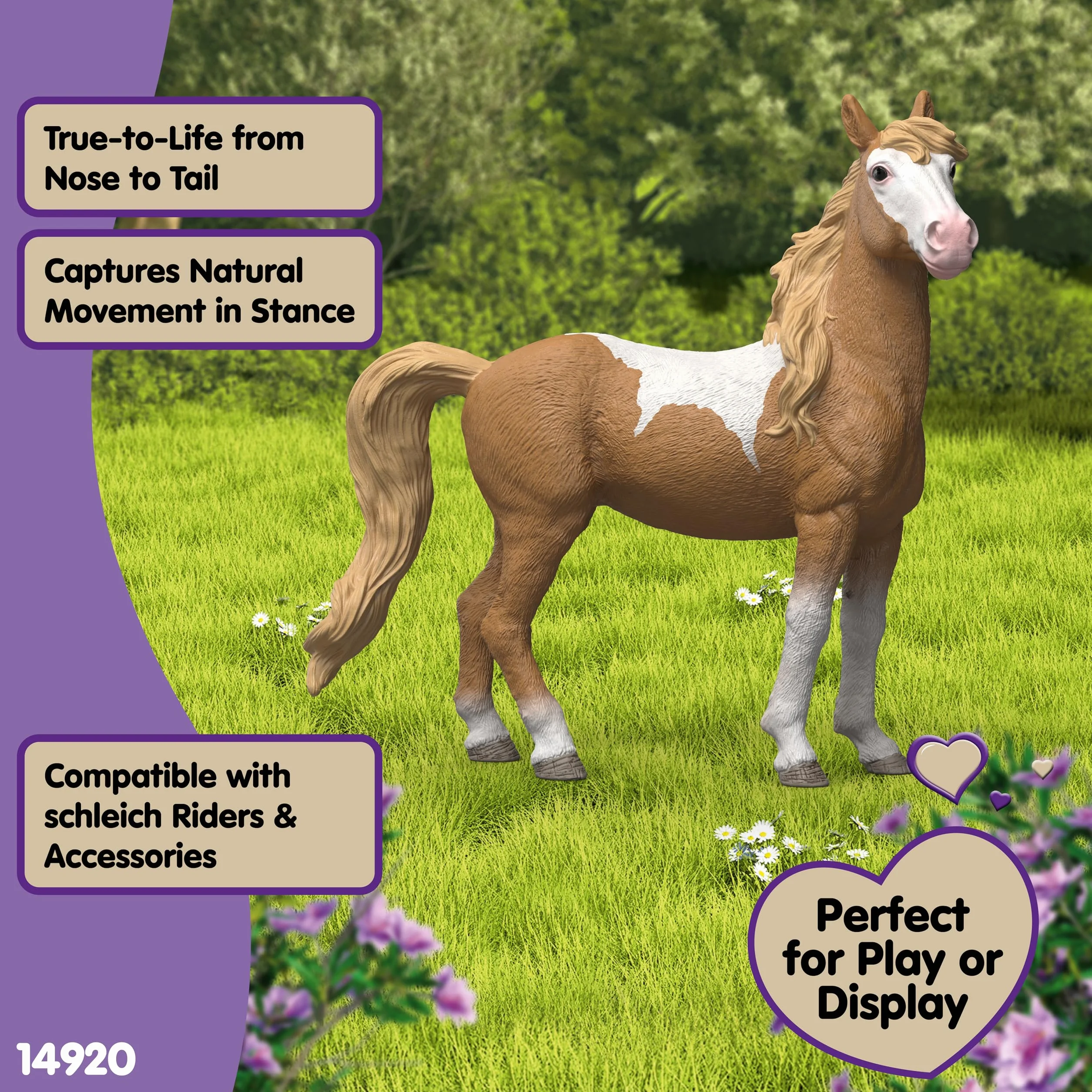 Schleich HORSE CLUB Klacz Mustang 14920 Figurka Konia Zabawka od 5 lat 17 x 4 x 11 cm