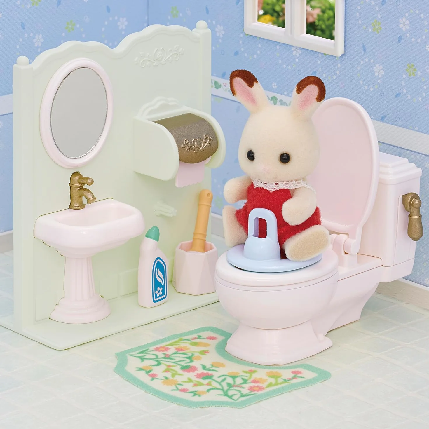 Sylvanian Families - 5740 Łazienka zestaw z toaletą - Zestaw do zabawy
