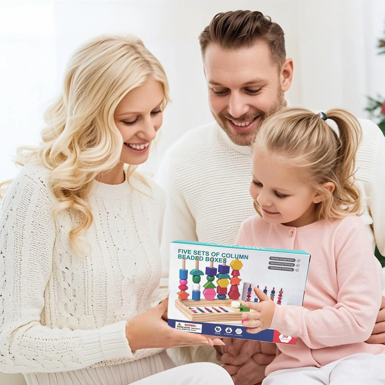 Montessori zabawka 2 w 1, edukacyjne drewniane zabawki dla dzieci w wieku 2-5 lat, układanie w stosy, sortowanie kolorów i kształtów, prezent Montessori dla dzieci w wieku 3 4 5 lat