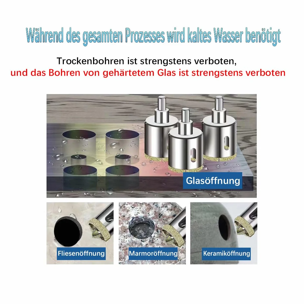 SUQIN Diamentowa Otwornica 28 mm Z Wiertłem Centrującym Diamentowe Wiertło Rdzeniowe,Wiertło Do Szkła Z Powłoką Diamentową Do Płytek Szklanych,Płytek, Ceramiki, Marmuru, Kamienia