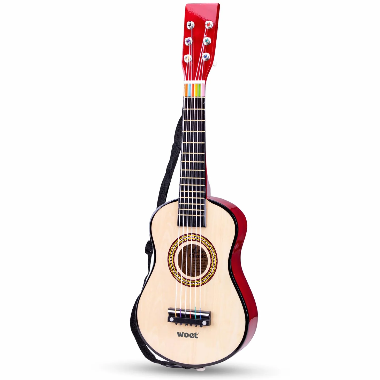 New Classic Toys NCT-0344 drewniana gitara zabawka dla dzieci 3 chłopcy dziewczęta