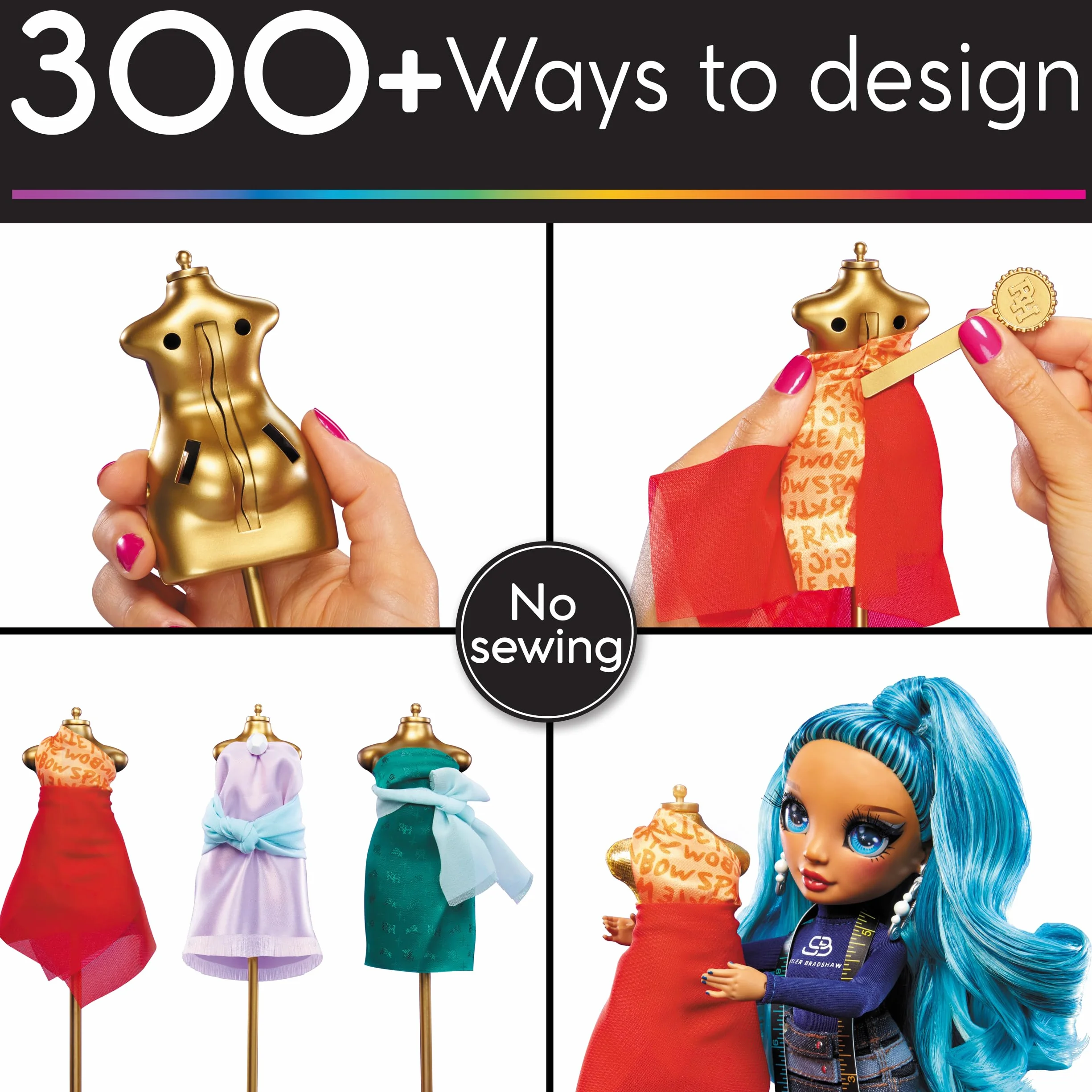 Rainbow High Dream & Design Fashion Studio Playset Zestaw Projektanta Mody z Lalką Skyler Bradshaw