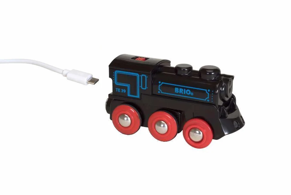 Brio 63359900 Klasyczna Lokomotywa Z Usb (63359900) Bezpieczna Zabawka Dla Dzieci Powyżej 3 Lat