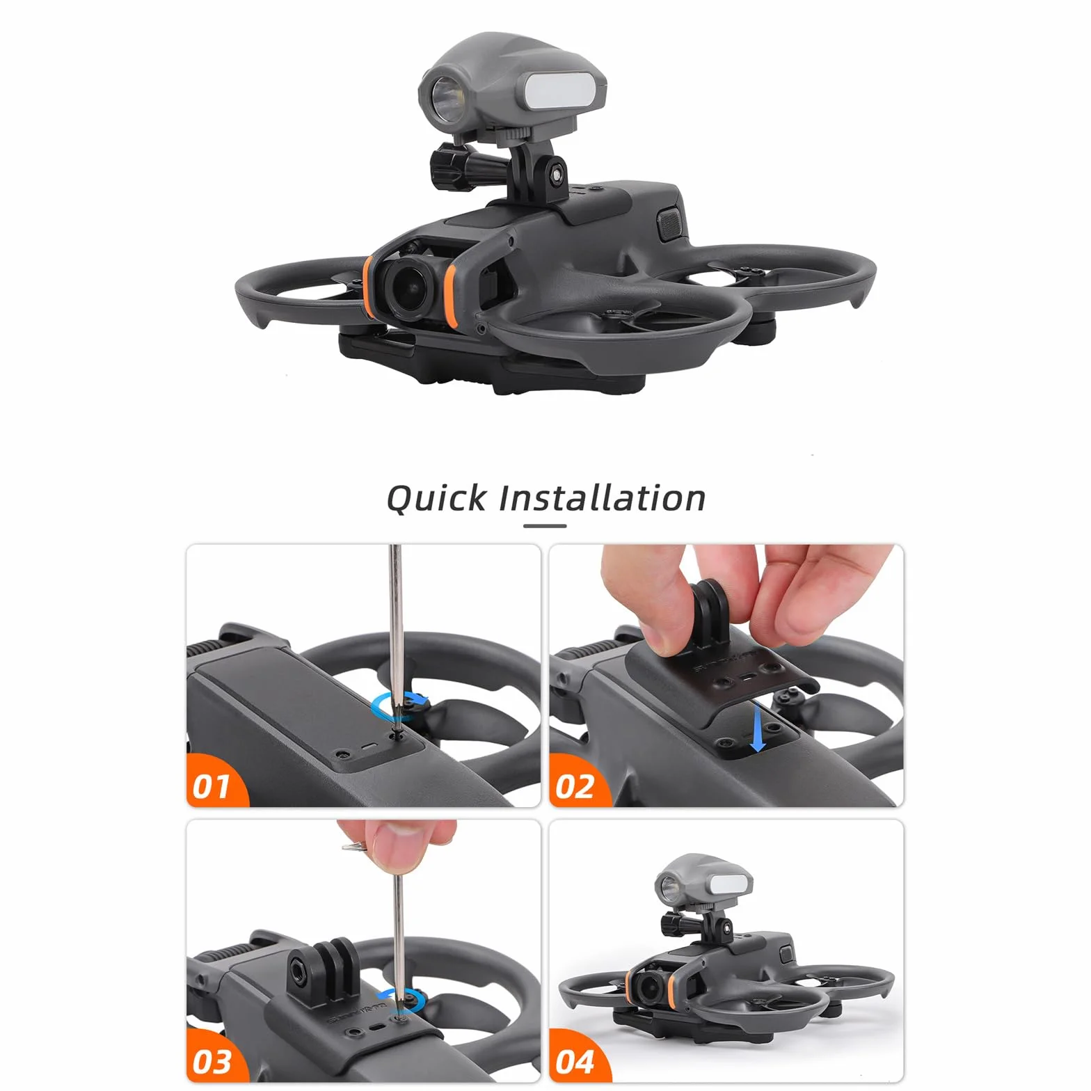 Mocowanie światła stroboskopowego dla DJI Avata 2 dron Adapter do kamery Insta360 GO