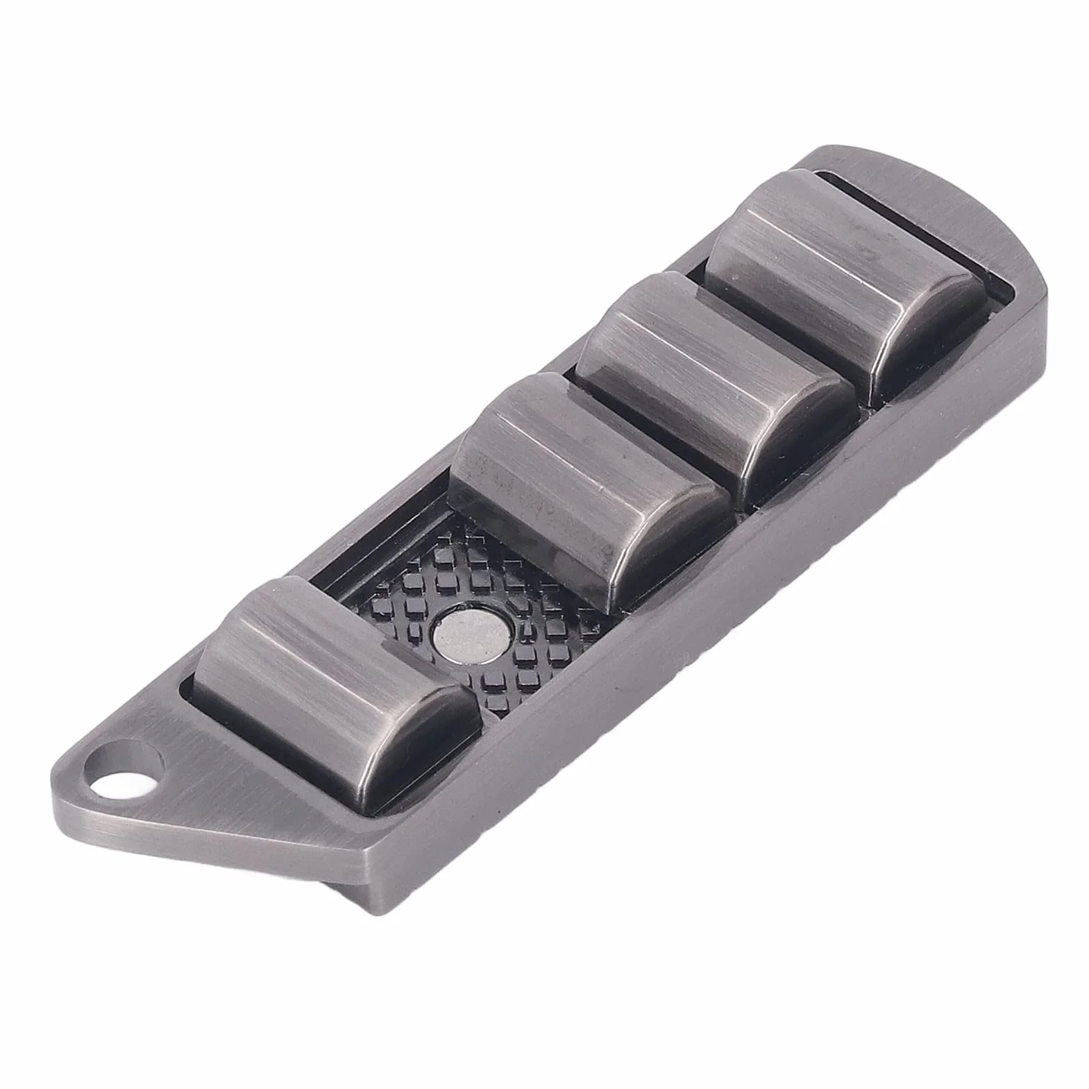 Keenso Zabawki sensoryczne Push Slider, Fidget Toys, metalowy suwak Fidget dla dorosłych nastolatków (srebrny)