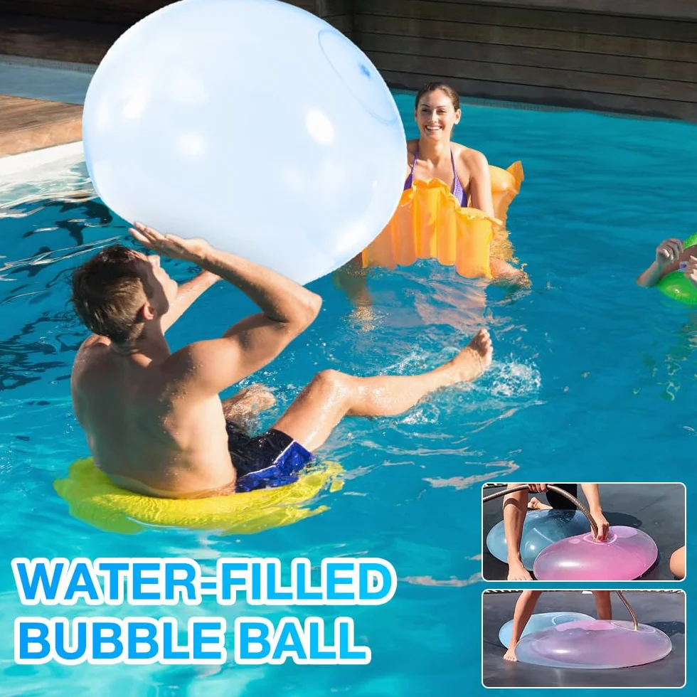 Bubble Ball, 2 sztuki, 120 cm, przezroczysty balon do skakania, nadmuchiwana piłka wodna, odporne na rozdarcia