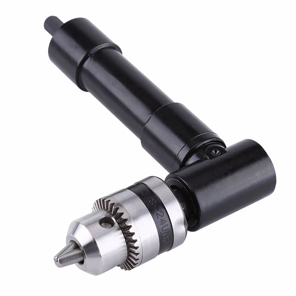 Adapter uchwytu wiertarskiego z prawym kątem, Jectse 90 stopni kąt 8 mm, trzpień sześciokątny, Power Elektryczna głowica do wiertarki kątowej z szybkomocującym uchwytem wiertarskim