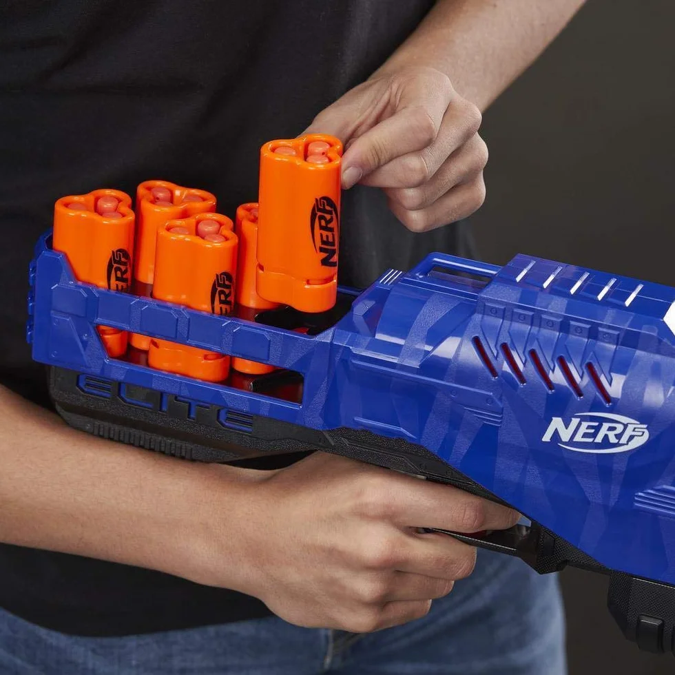 Hasbro E2853EU4 Nerf N-Strike Elite Blaster do Zabawy, z 15 Lotkami, Wielokolorowy