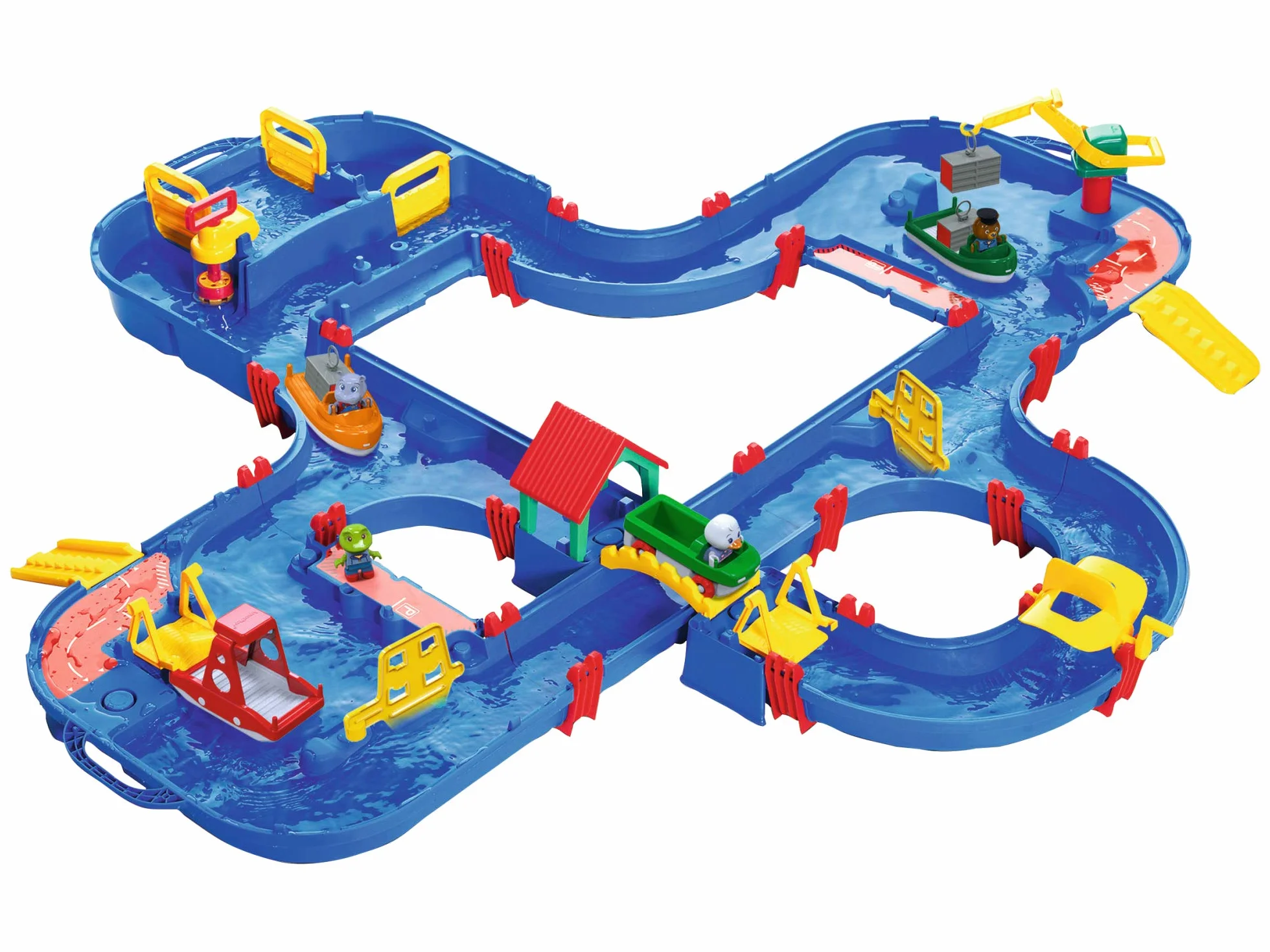 Aquaplay 1660 Tor Wodny, Wielokolorowy, ‎160 x 145 x 22 cm; 4.3 kg, 56 Elementów