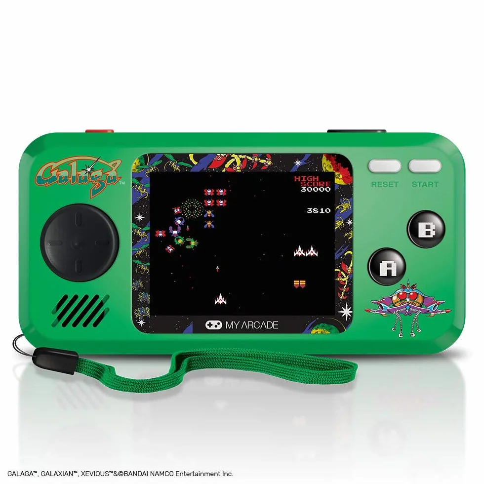 My Arcade Galaga Konsola do Gier Typu Plug & Play, Zielony, 2.75"