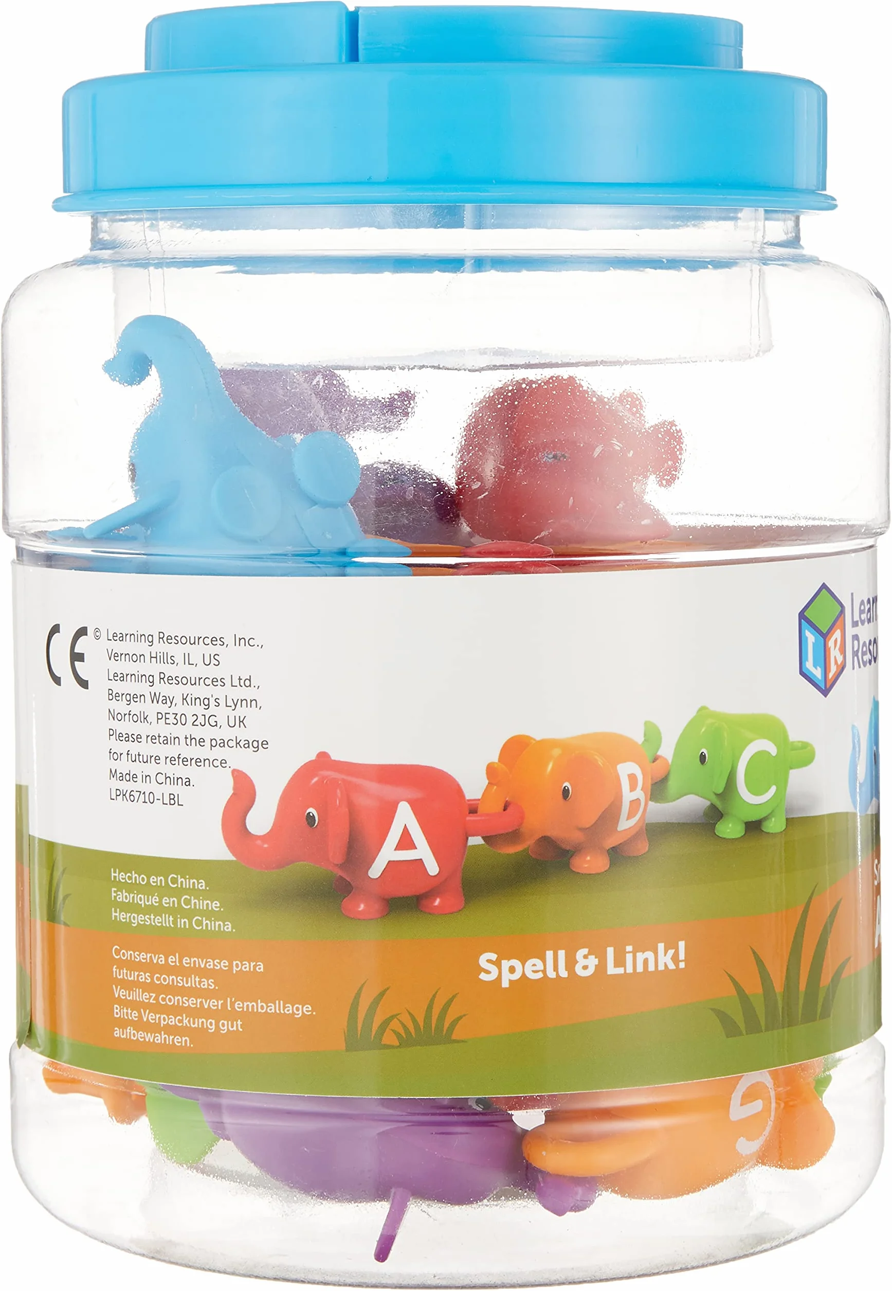 Learning Resources Snap-n-Learn ABC Słonie 26 Kawałek Zestaw