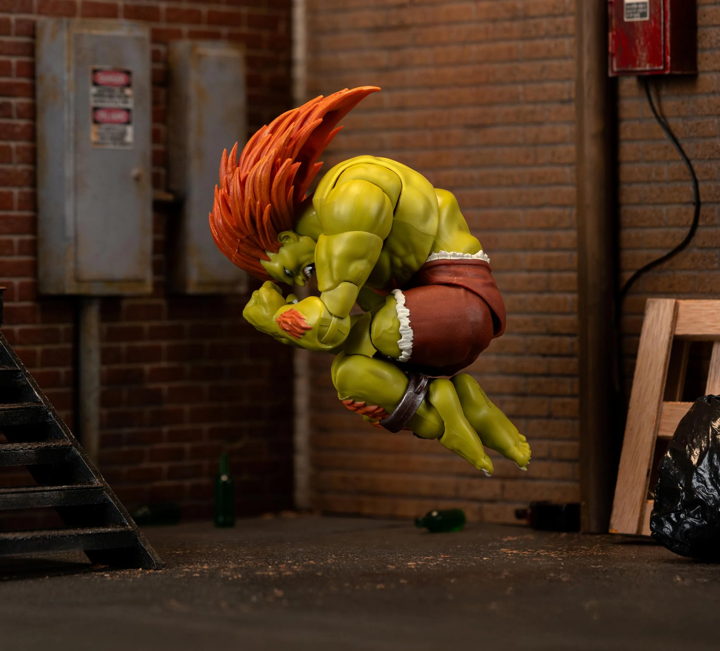 Jada Toys Street Fighter figurka Blanka (19 cm) - ruchoma figurka kolekcjonerska i akcji z Street Fighter 2: The Final Challengers, z alternatywną głową, rękami i akcesoriami, od 13 lat