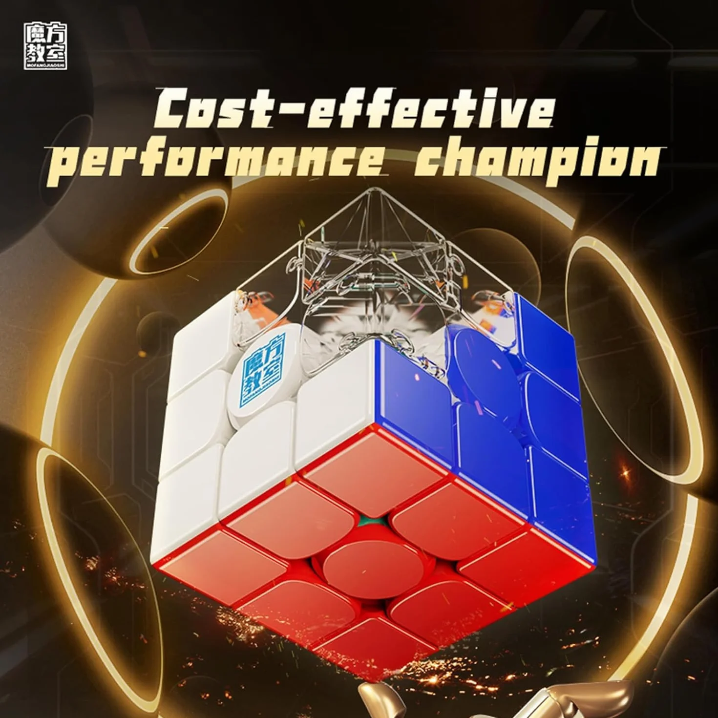 Moyu RS3M V5 2023 Magnetic Dual Adjustment 3x3 Speed Cube, Professional 3x3 Puzzle RS3M V5 Magnetic Master Speedcube (magnetyczna podwójna regulacja) Gift for Speed Cuber