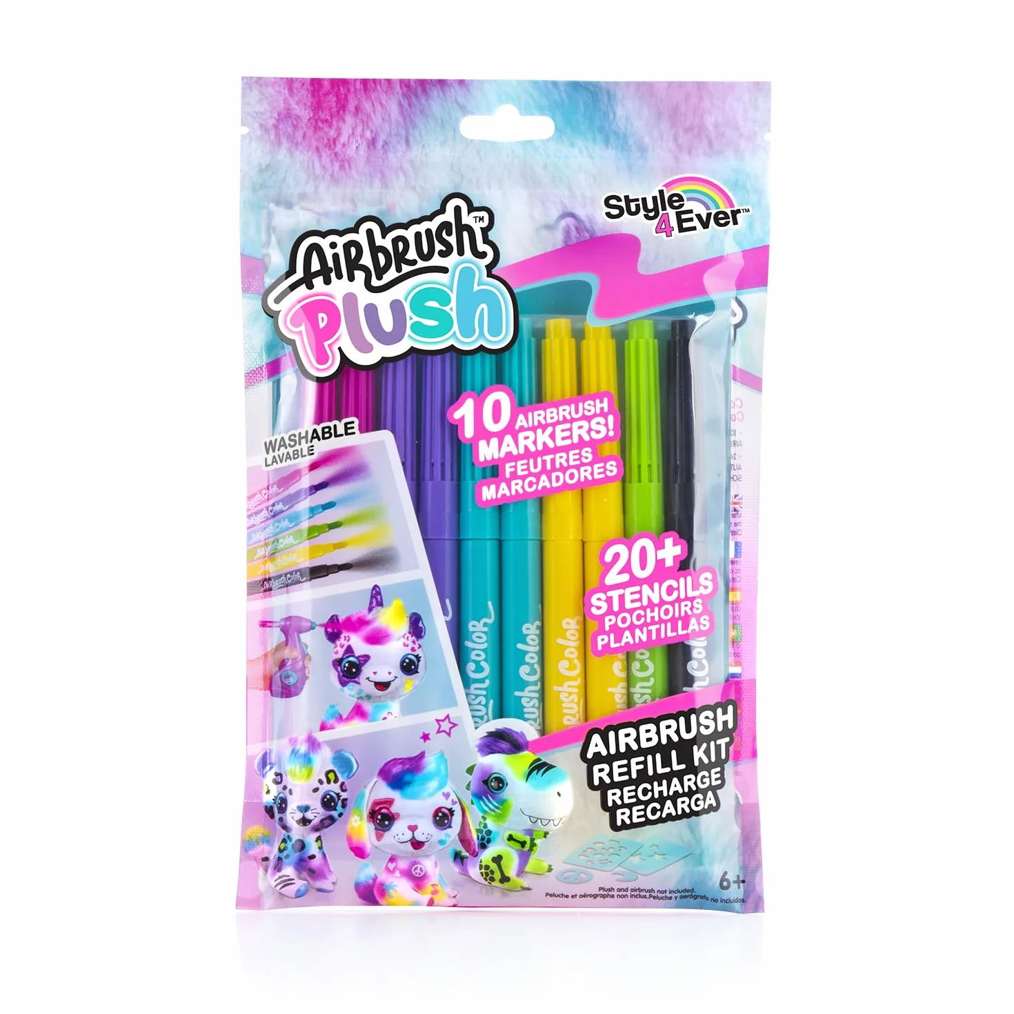 Canal Toys- Wkład do pluszu Airbrush, OFG 256, wielokolorowy