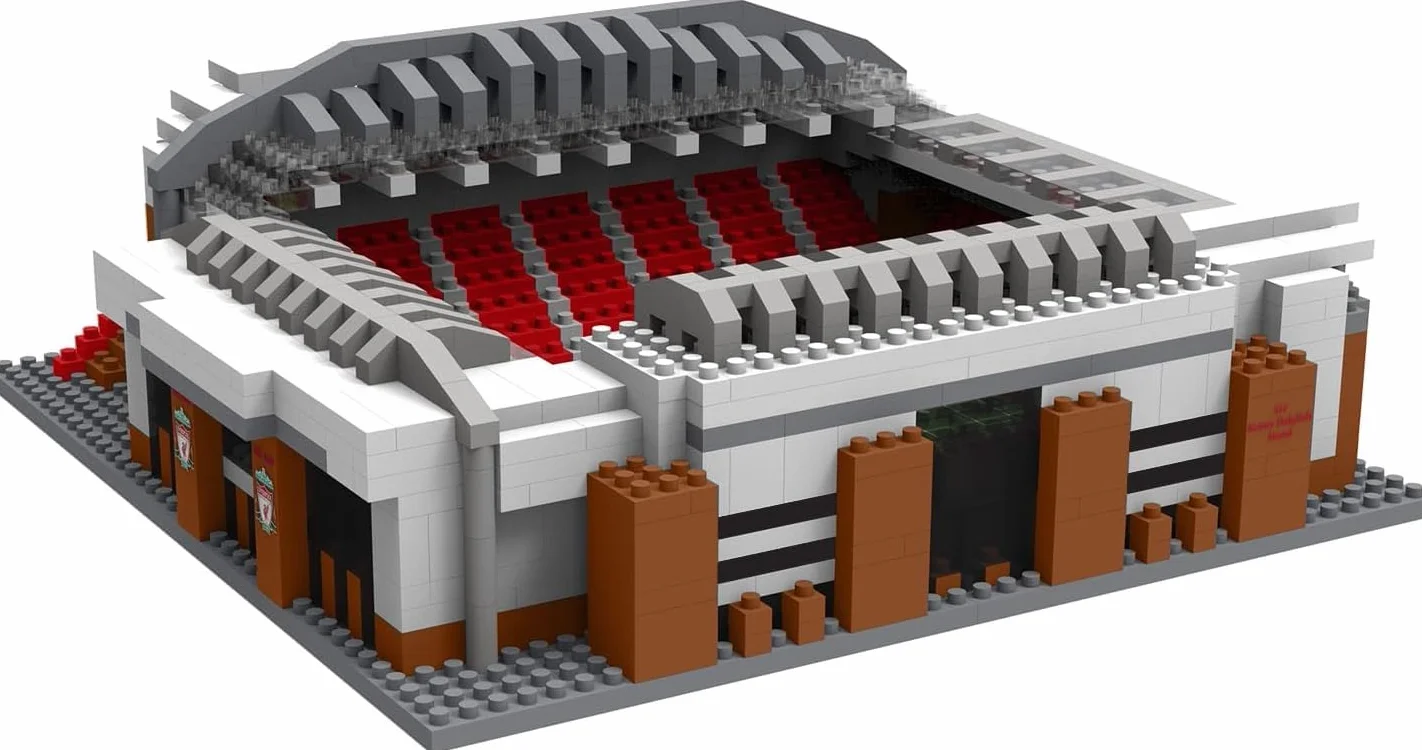 FOCO Oficjalny produkt licencjonowany Liverpool FC Anfield BRXLZ kamienie 3D mini stadion piłkarski zestaw budowlany