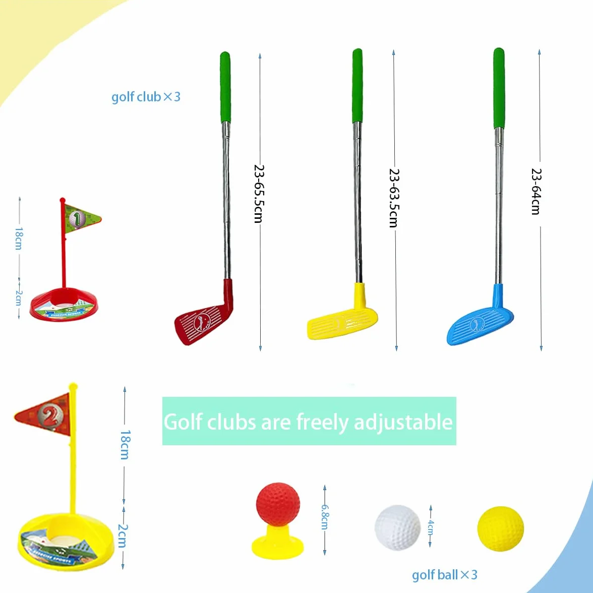Mini Golf, Zabawki sportowe na świeżym powietrzu dla dziecko, Prezenty dla chłopców i dziewcząt w wieku 3-5 lat