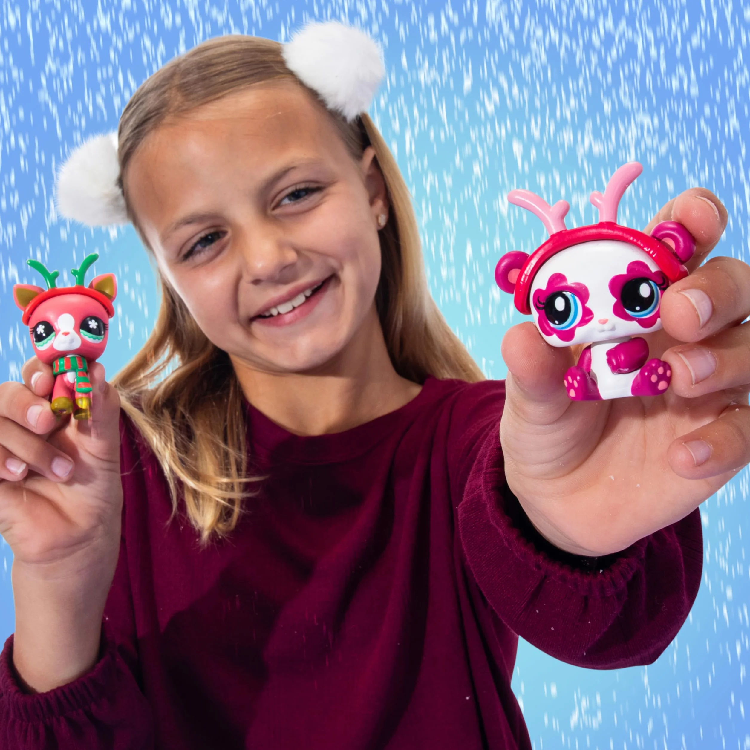 Littlest Pet Shop kalendarz adwentowy dla zwierząt domowych, 8 sklepów dla zwierząt domowych i 16 akcesoriów, kalendarz na Boże Narodzenie, mini figurki ze zwierzętami do kolekcjonowania, zabawki dla