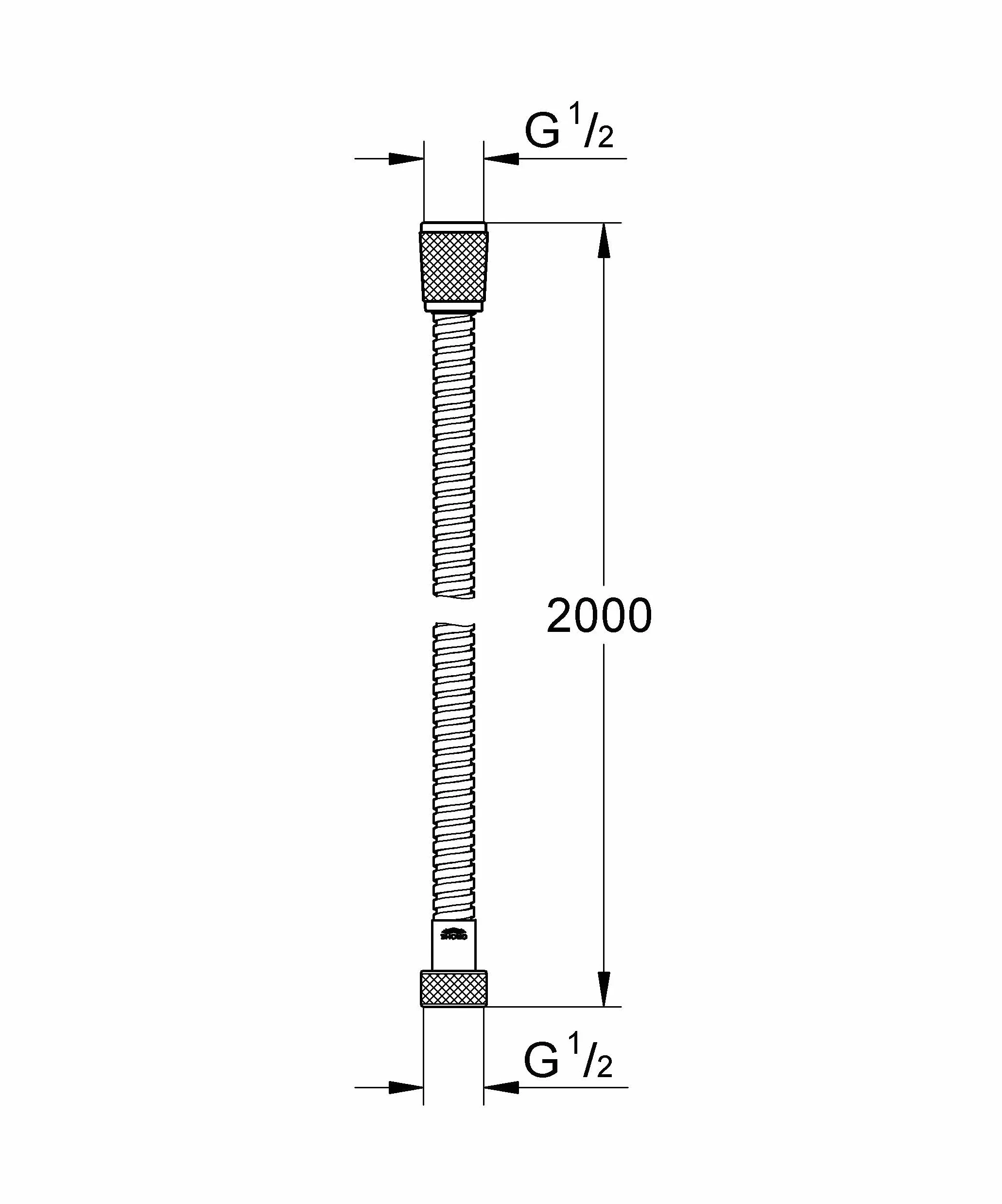 Grohe VitalioFlex Metal hose 2000mm