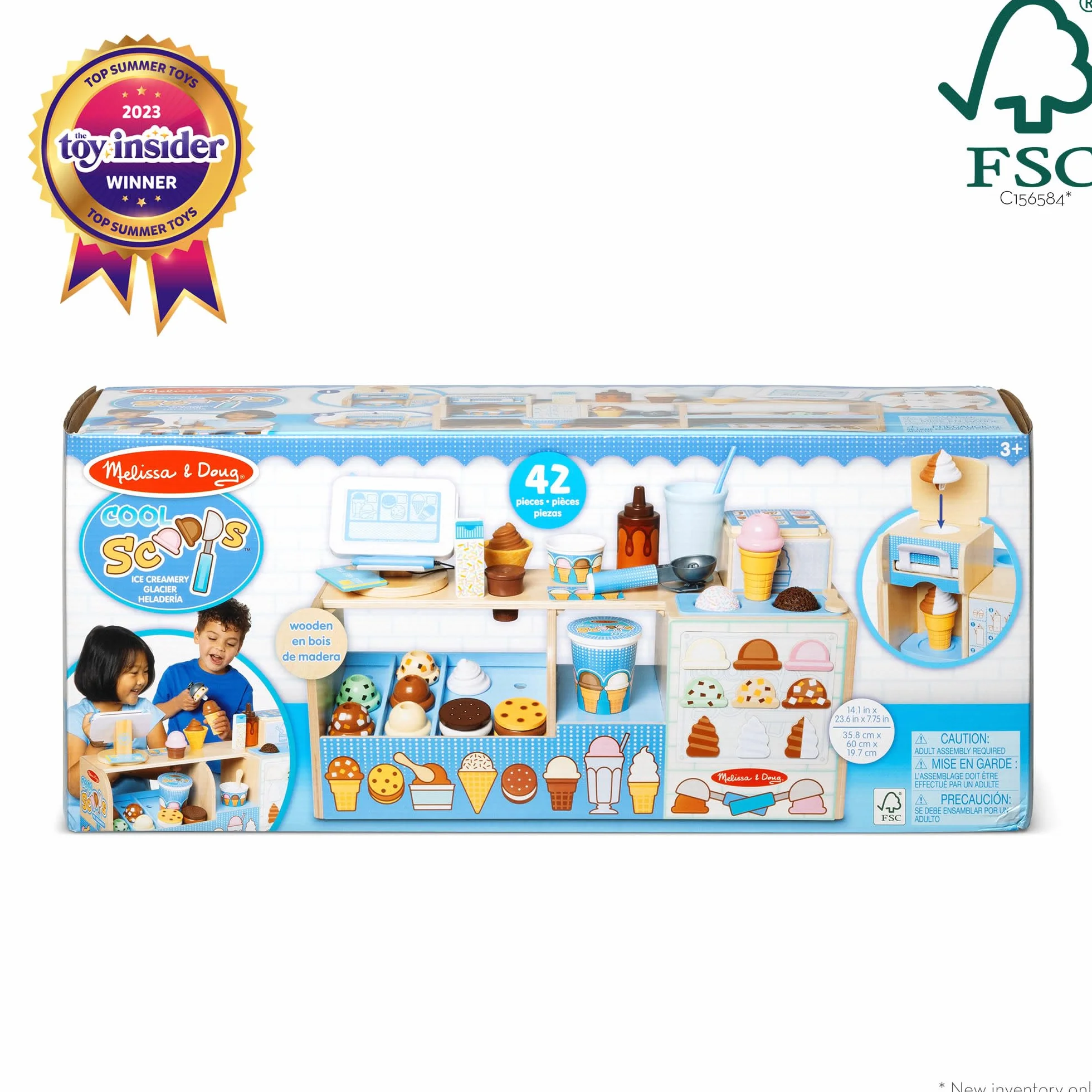 Melissa & Doug Zabawkowa drewniana lada z gałkowanymi lodami