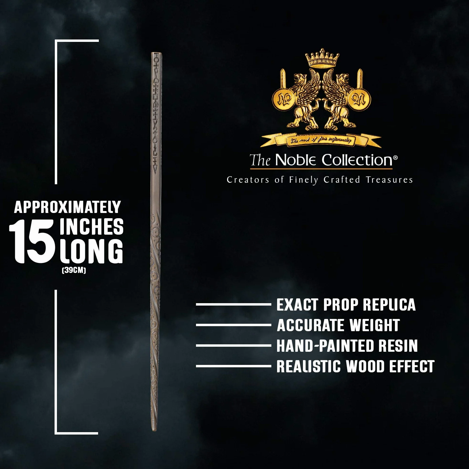 The Noble Collection Sirius Black Wand in Ollivanders Box 15,5 cala Sirius Black Wand with Original Ollivanders Wand Box - Harry Potter Film Set Movie Props Wands